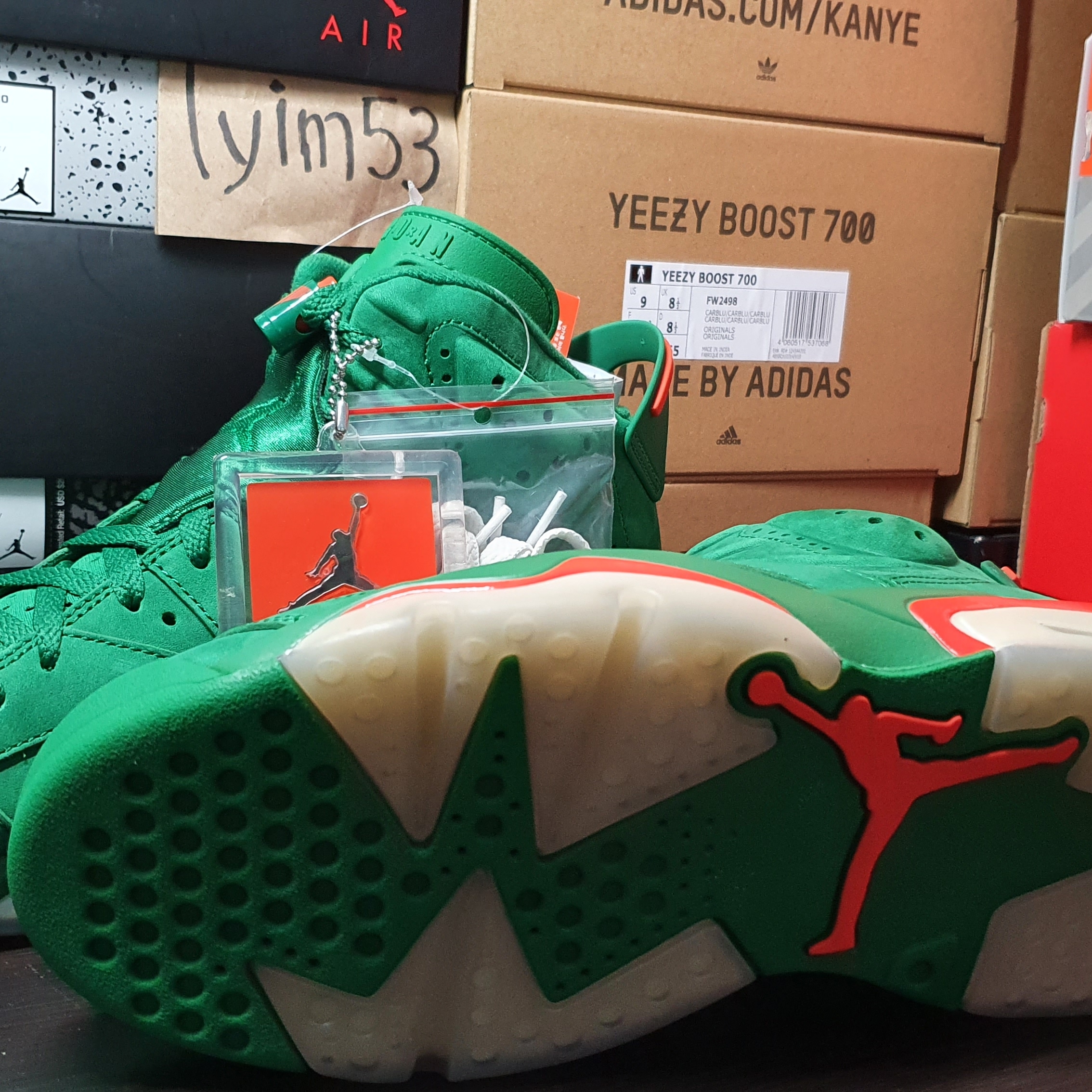 Jordan 6 Retro Gatorade Green 착용 스타일 - 4