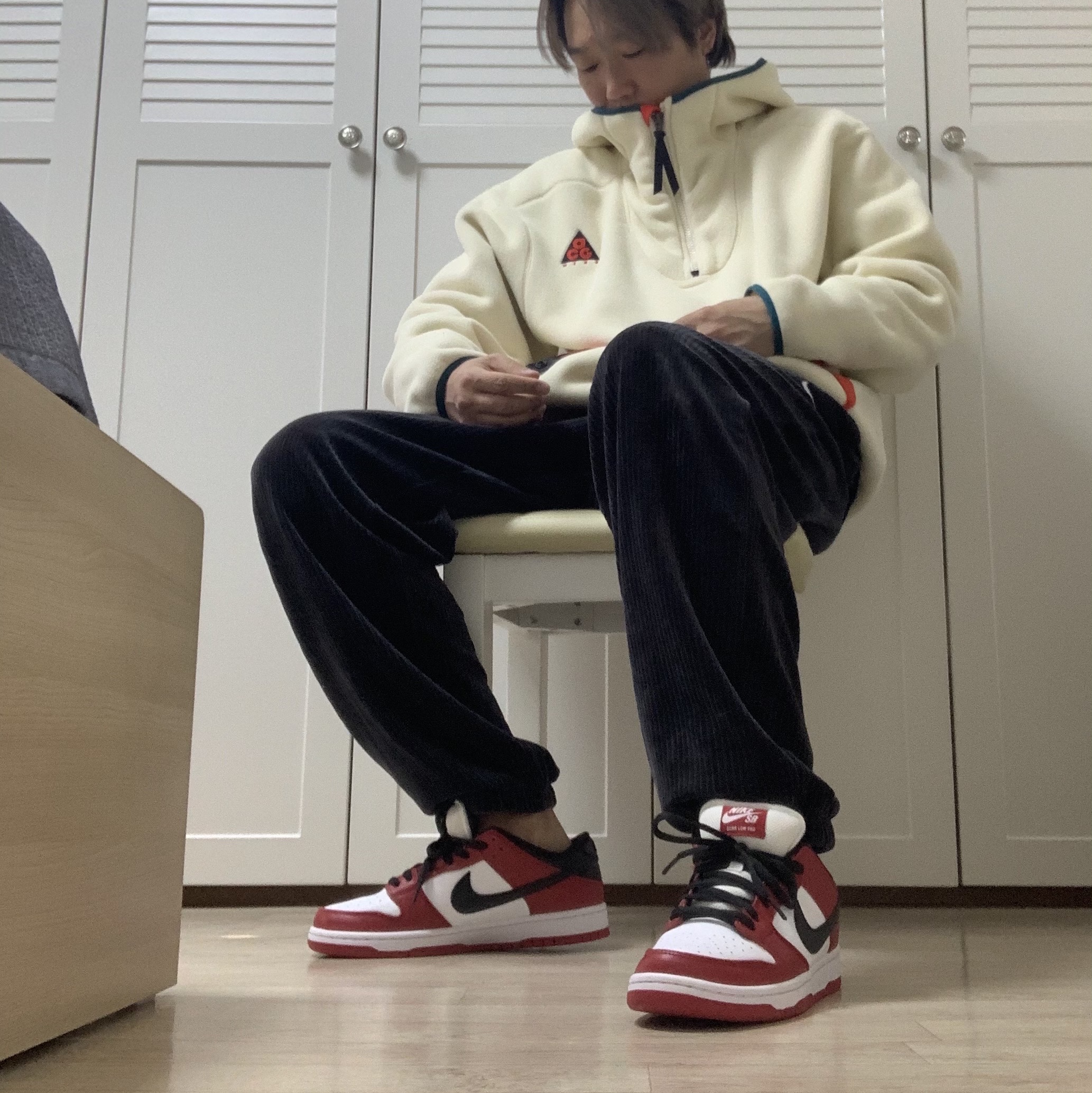 Nike SB Dunk Low Pro Chicago 착용 스타일