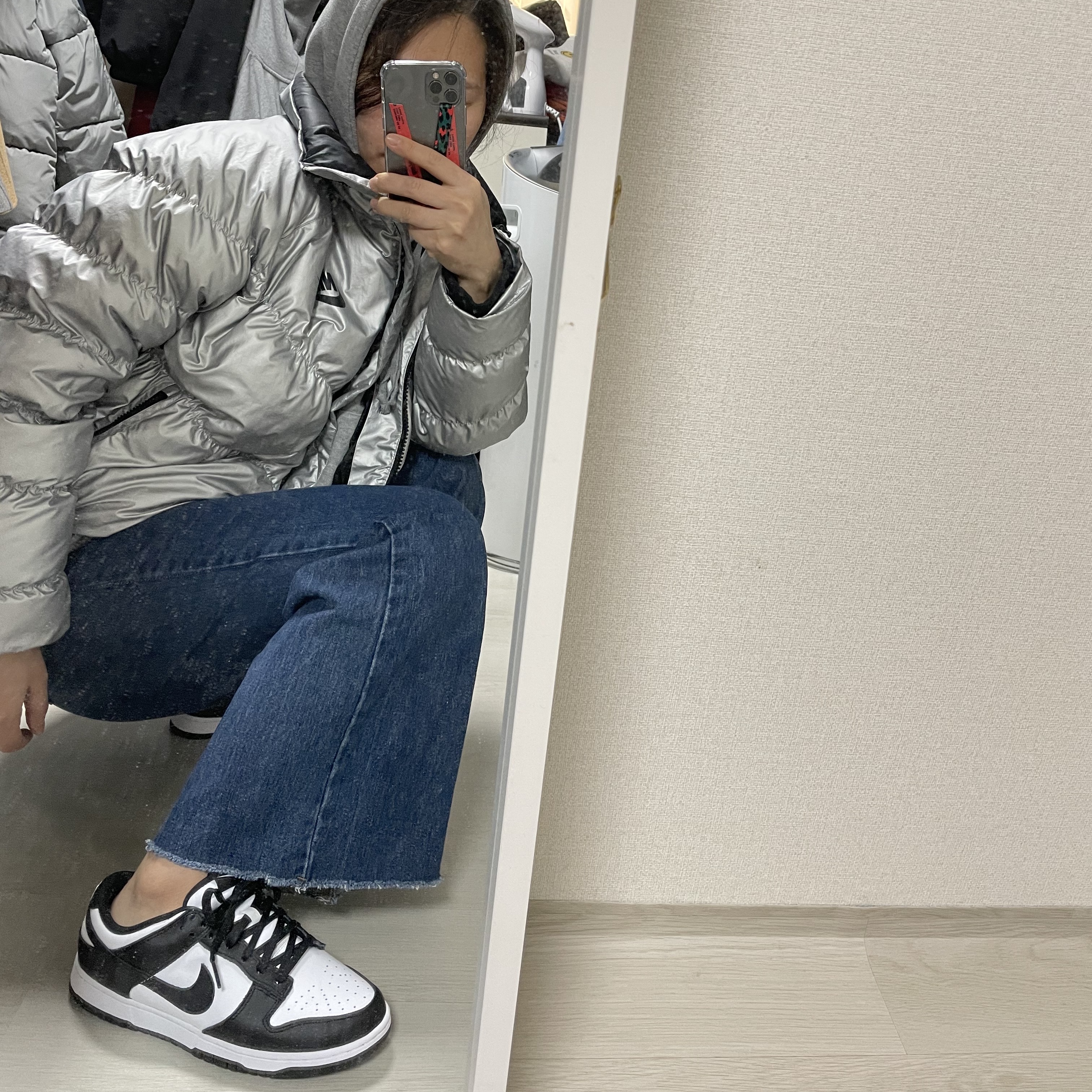 (W) Nike Dunk Low Black 착용 스타일