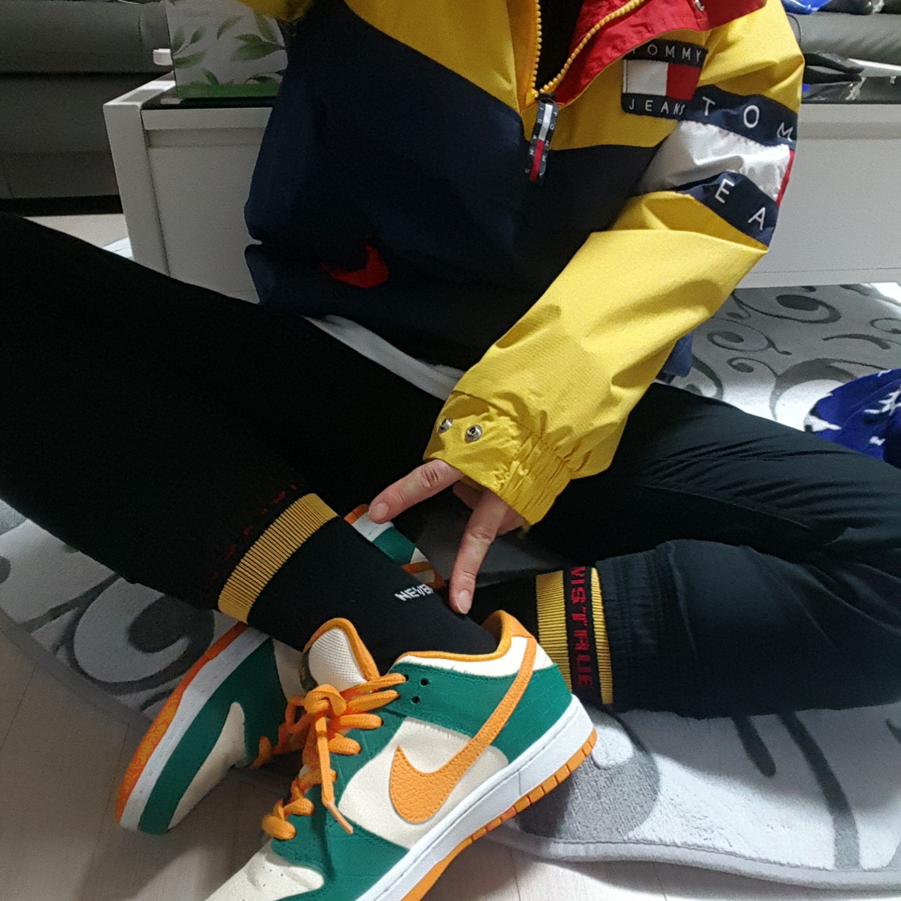 Nike Dunk SB Low Legion Pine Kumquat 착용 스타일