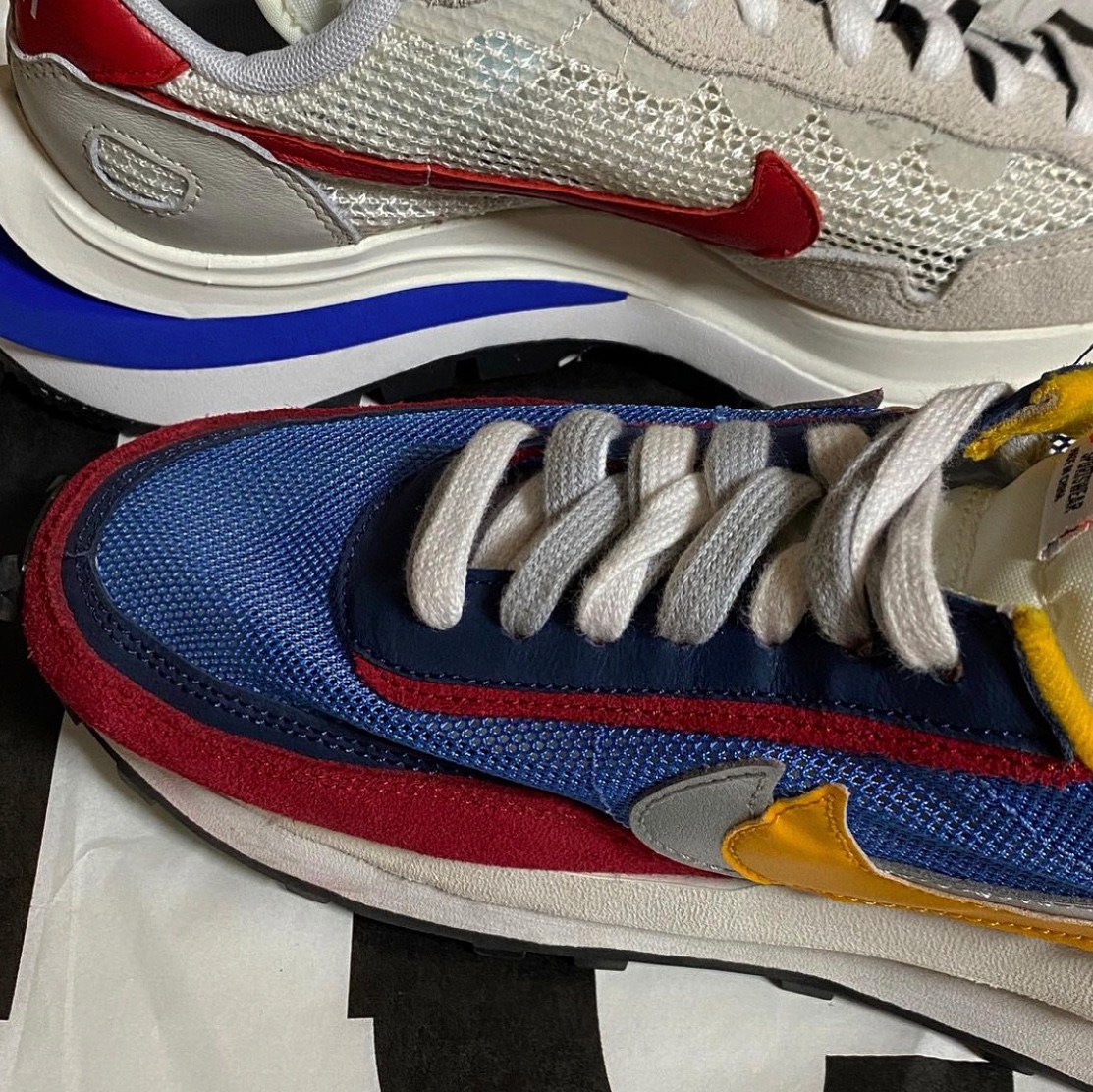 Nike x Sacai VaporWaffle Royal Fuchsia, Nike x Sacai LDWaffle Blue Multi 착용 스타일