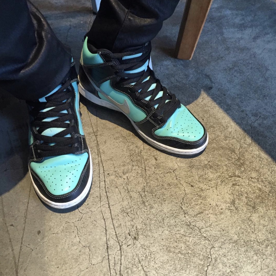 Nike x Diamond Supply Co. SB Dunk High Tiffany 착용 스타일