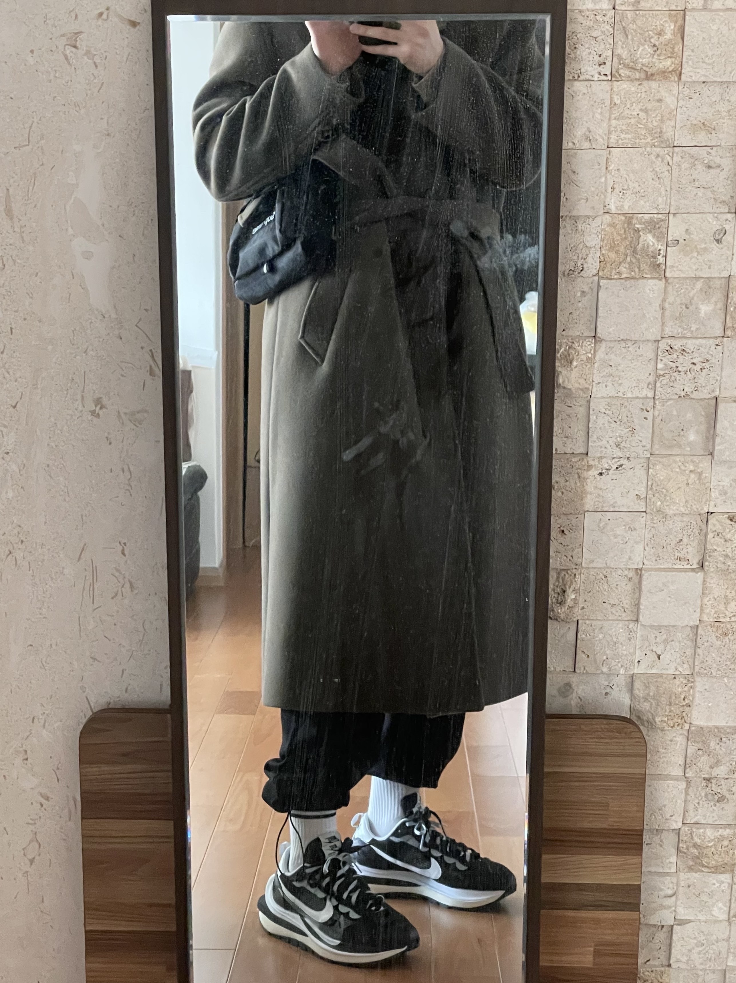 Nike x Sacai VaporWaffle Black White 착용 스타일