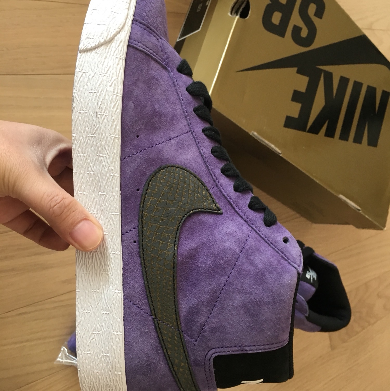 Nike SB Blazer Varsity Purple 착용 스타일