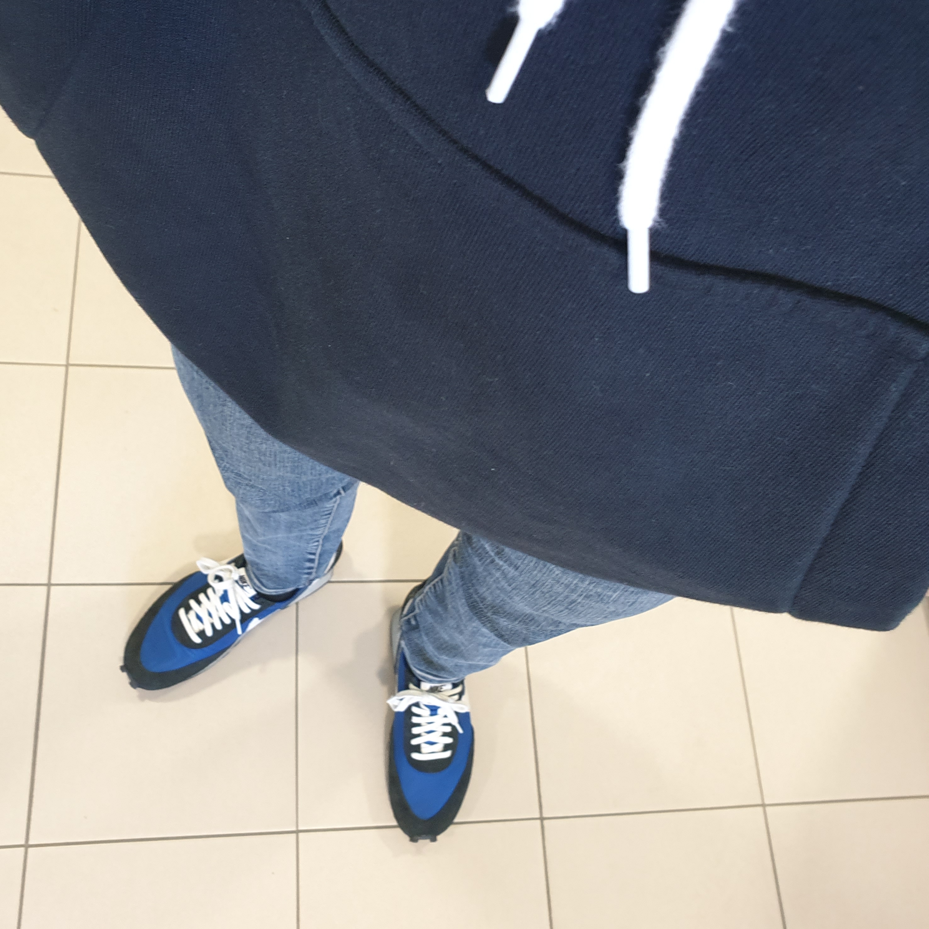 Nike x Undercover Daybreak Blue Jay, Nike M NRG Hoodie Black 착용 스타일