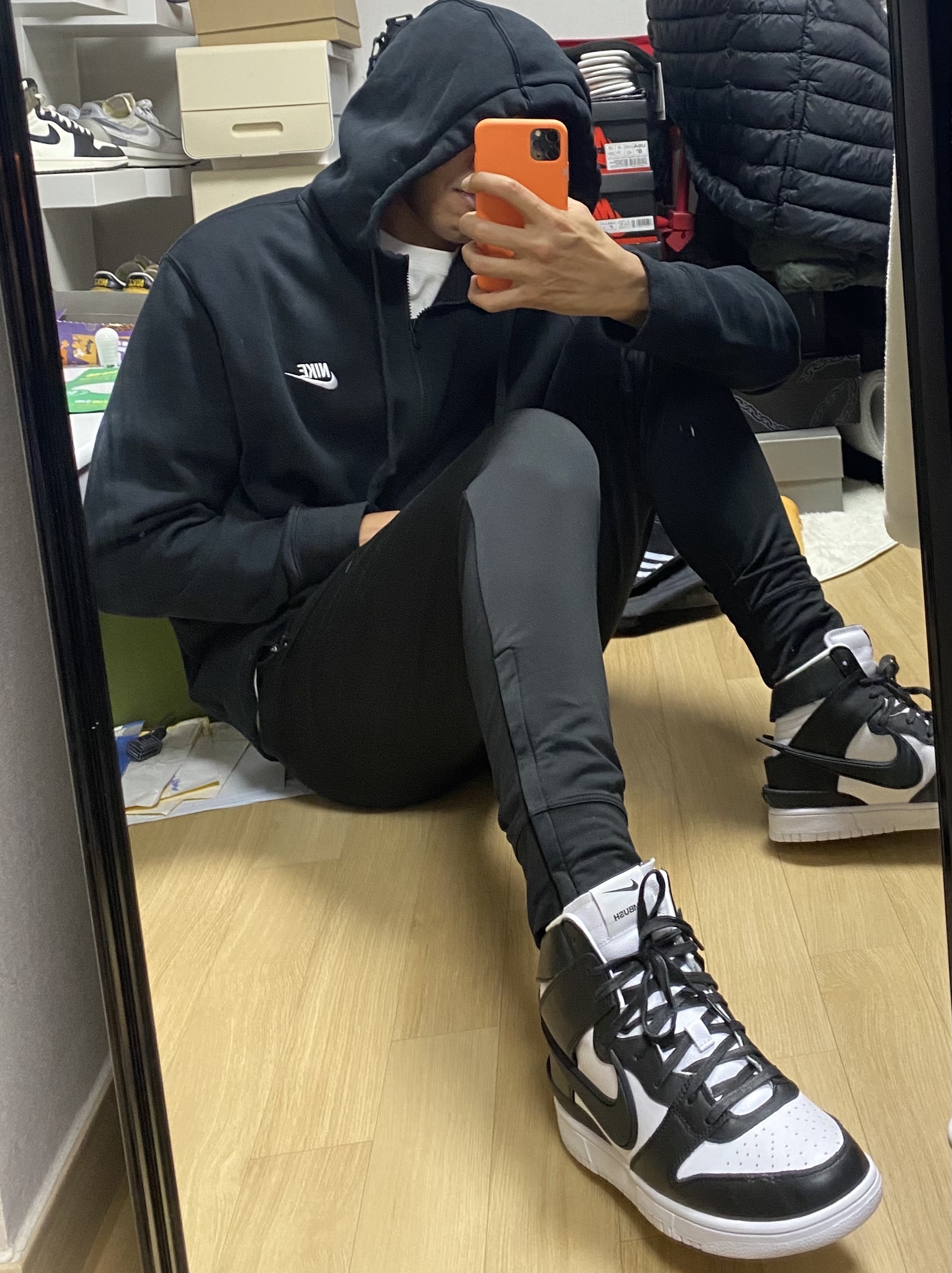 Nike x Ambush Dunk High Black 착용 스타일
