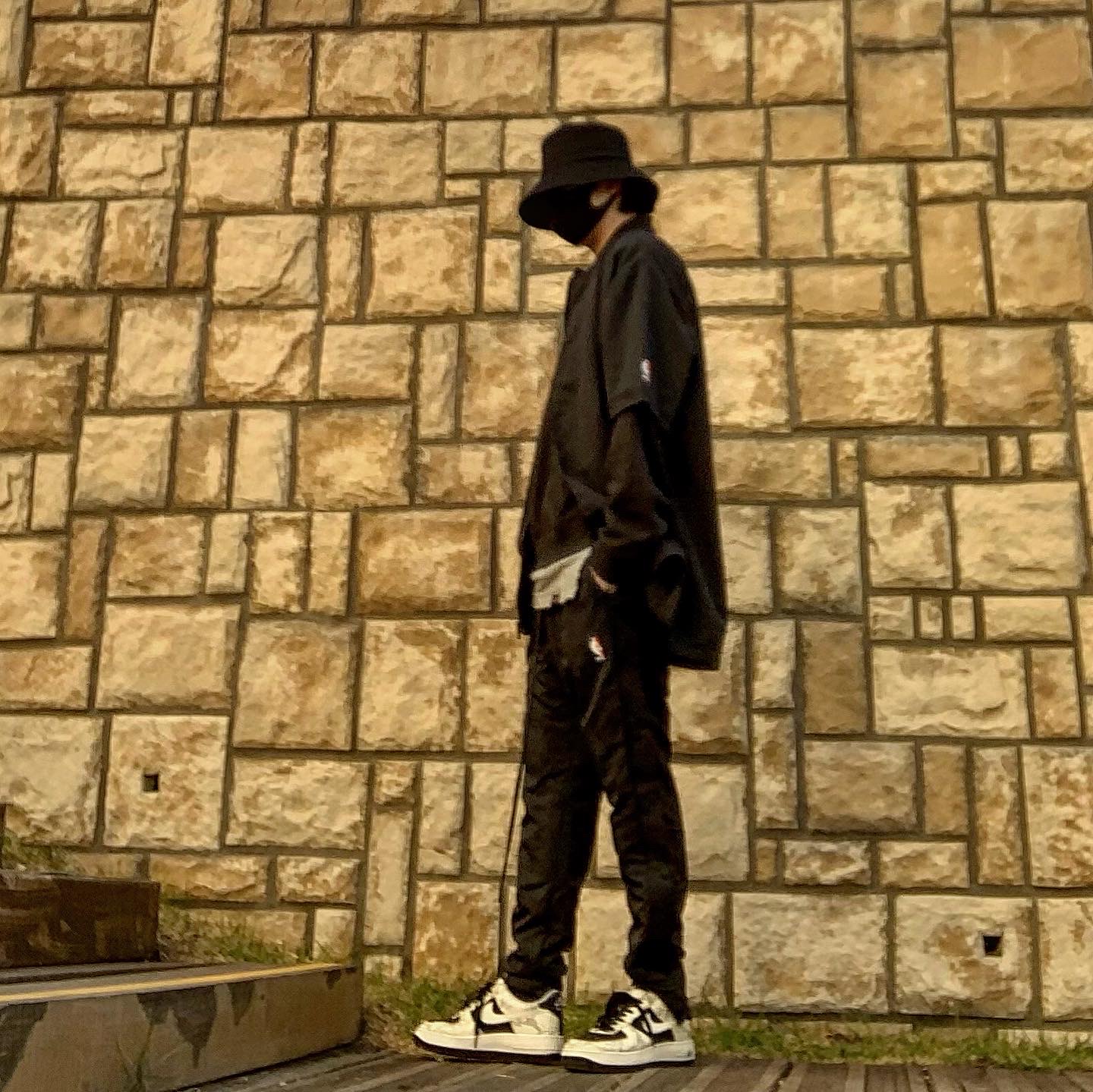 Nike x Fear of God Warm Up Pants Off Noir, Nike x Fear of God Warm Up Top Off Noir 착용 스타일 - 2
