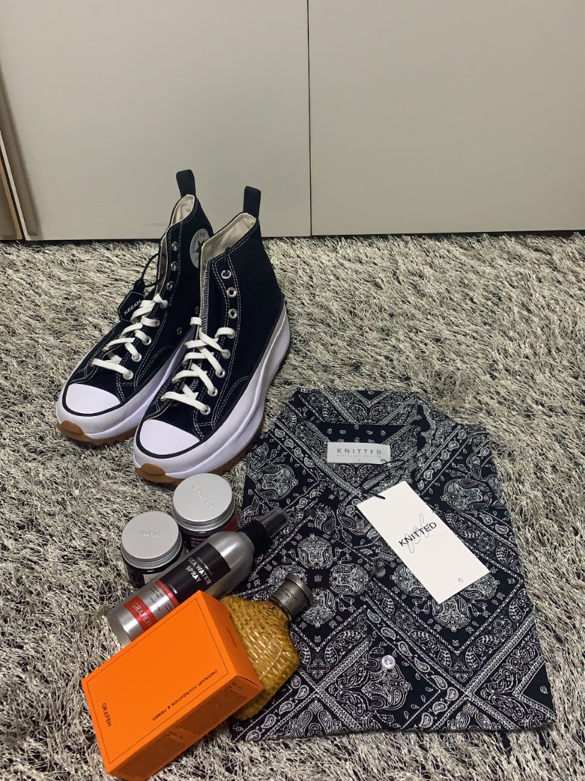 Converse Run Star Hike Hi Black White Gum 착용 스타일