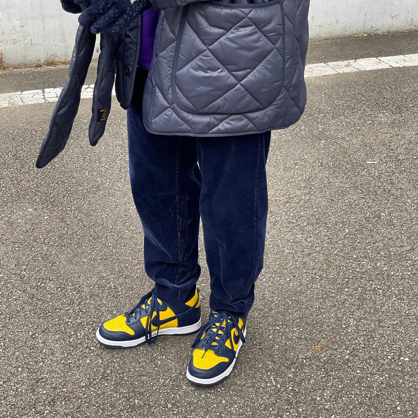 Nike Dunk High SP Maize & Blue 착용 스타일 - 3