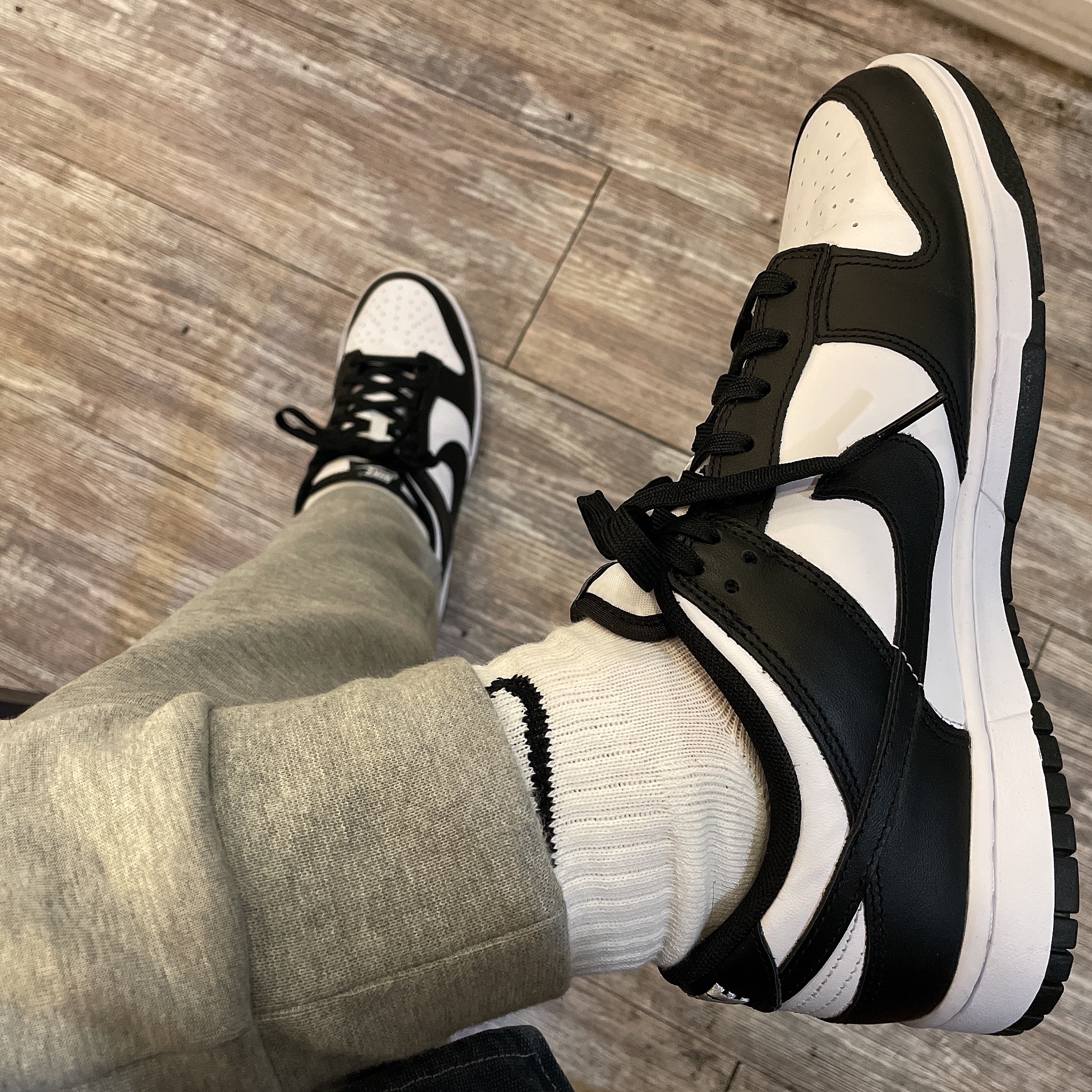 Nike Dunk Low Retro Black, Palace Tri-Crusher Hood Grey - 20FW 착용 스타일 - 2