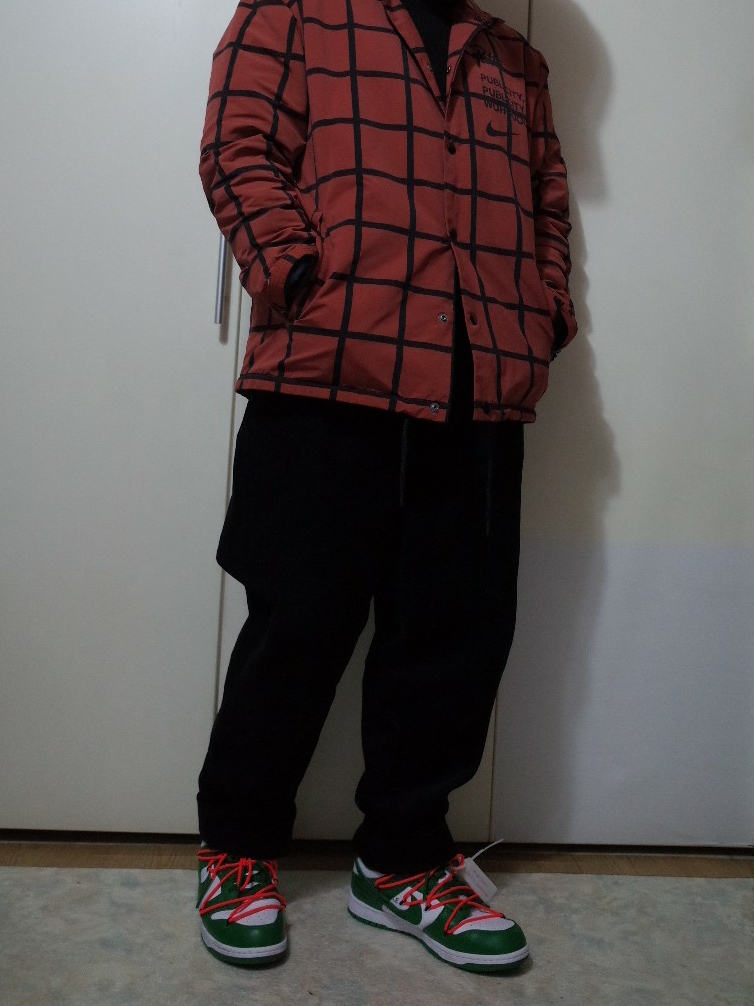 Nike x Off-White Dunk Low Pine Green 착용 스타일