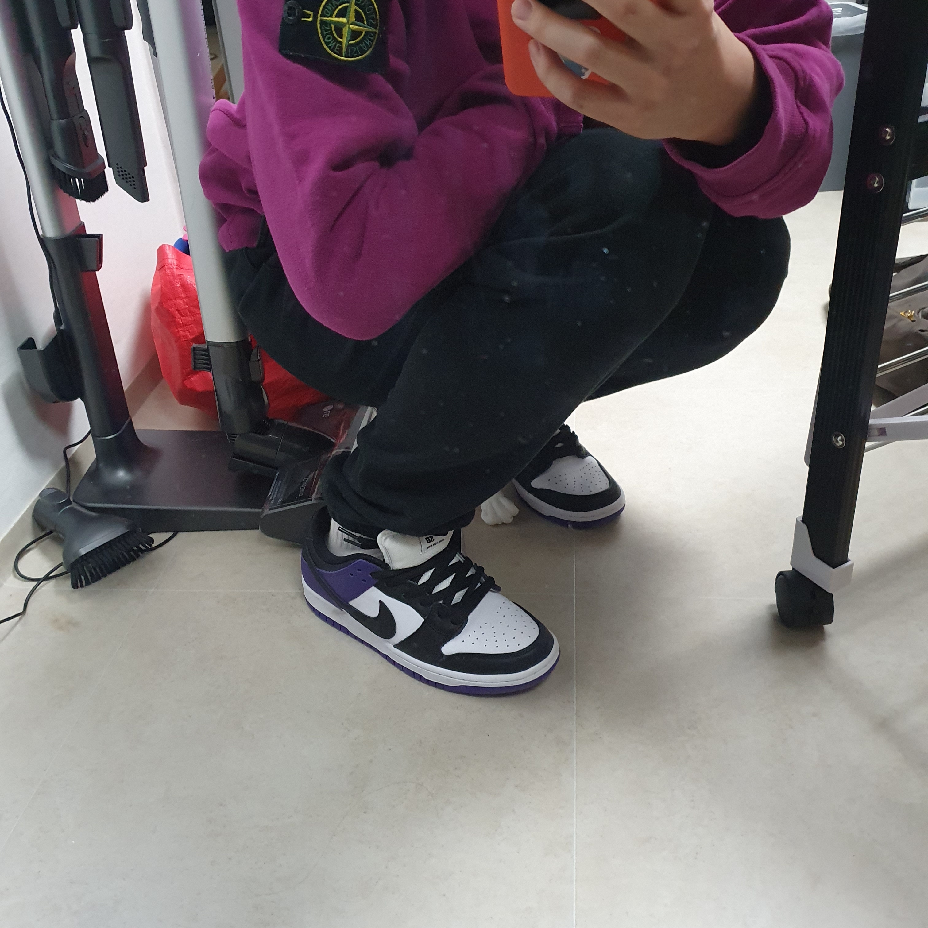 Nike SB Dunk Low Pro Court Purple 착용 스타일