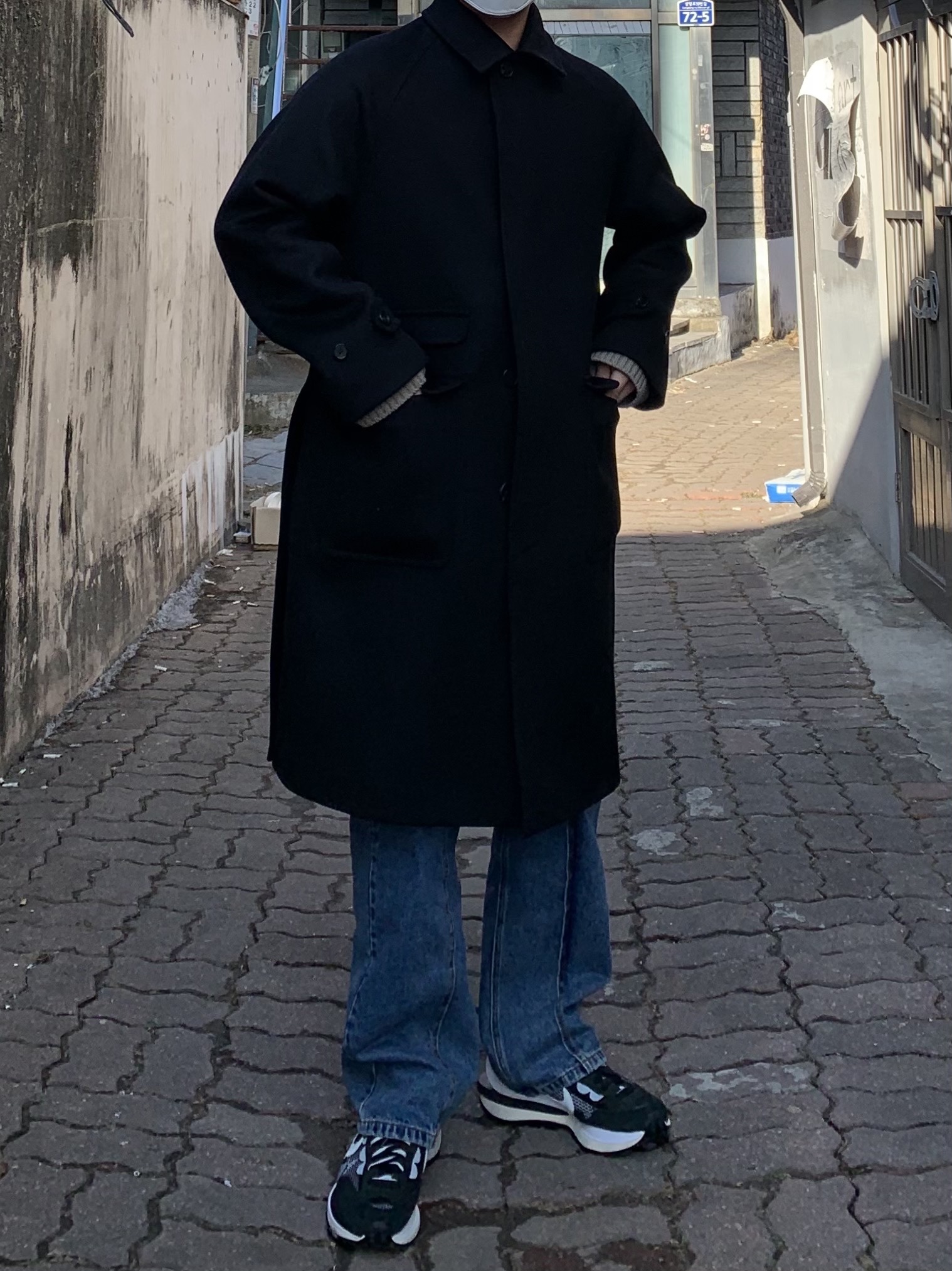 Nike x Sacai VaporWaffle Black White 착용 스타일