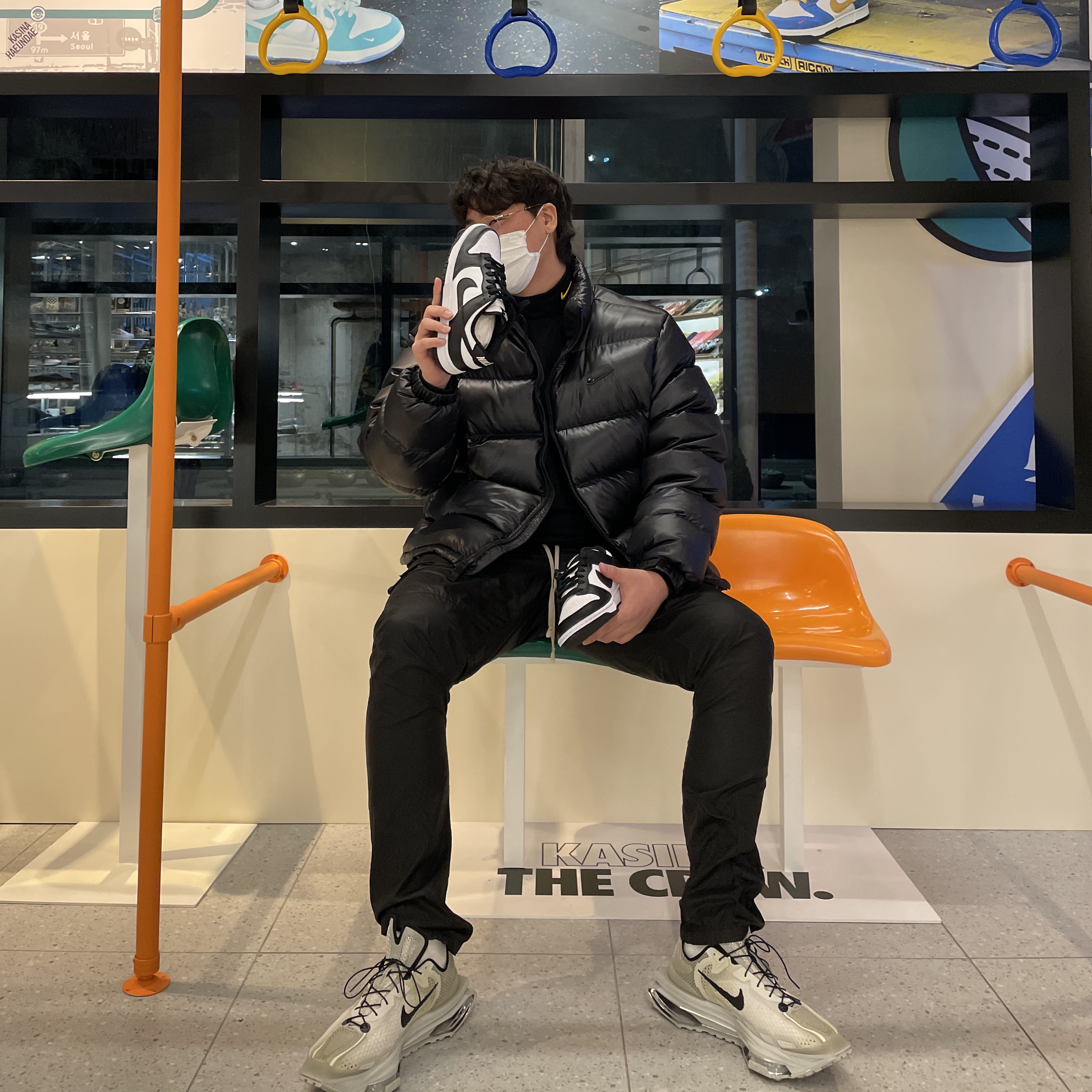 Nike x Matthew M Williams Zoom 004 Stone, Nike x Drake Nocta Puffer Jacket Black - Asia 착용 스타일
