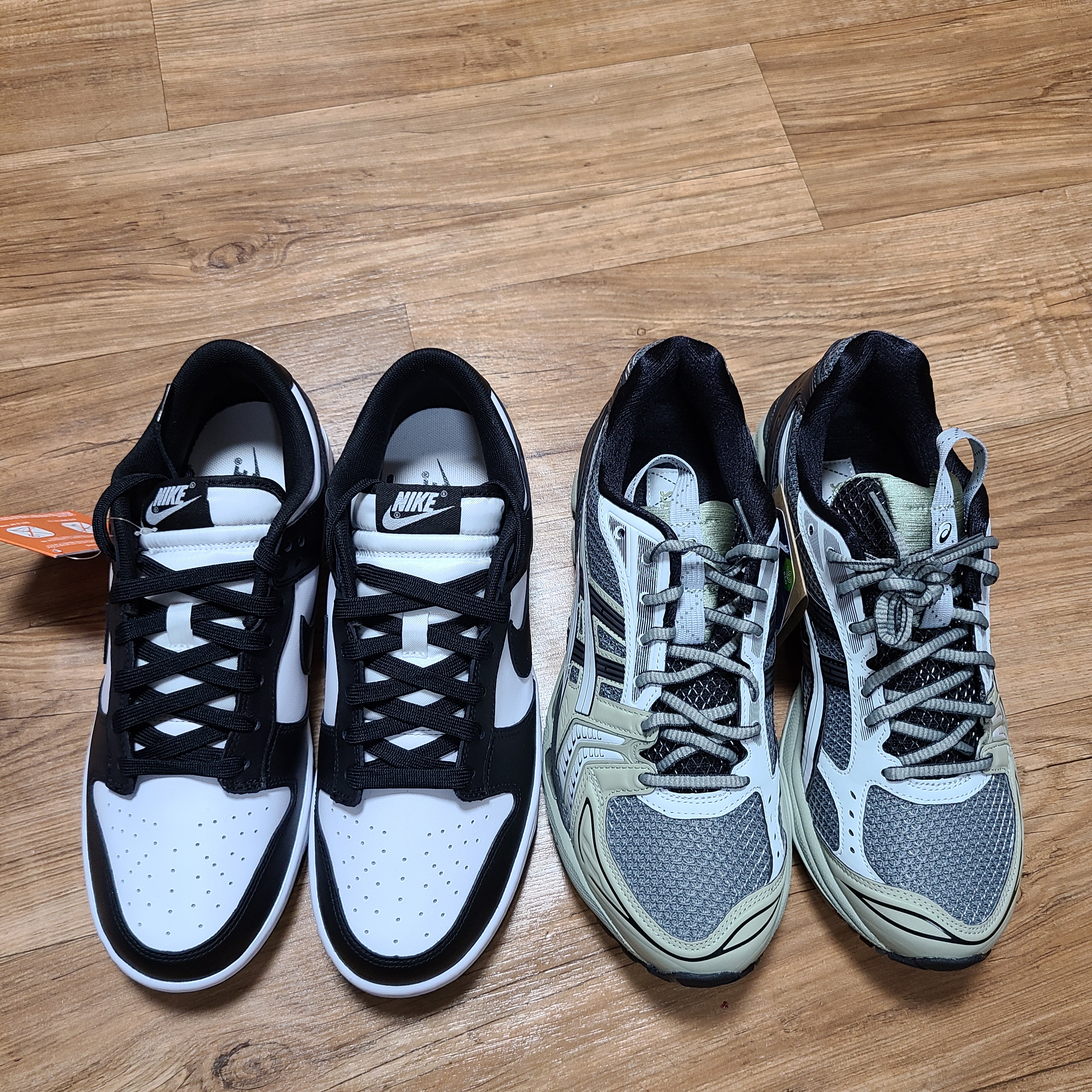 Nike Dunk Low Retro Black, Asics UB1-S Gel-Kayano 14 Piedmont Grey 착용 스타일