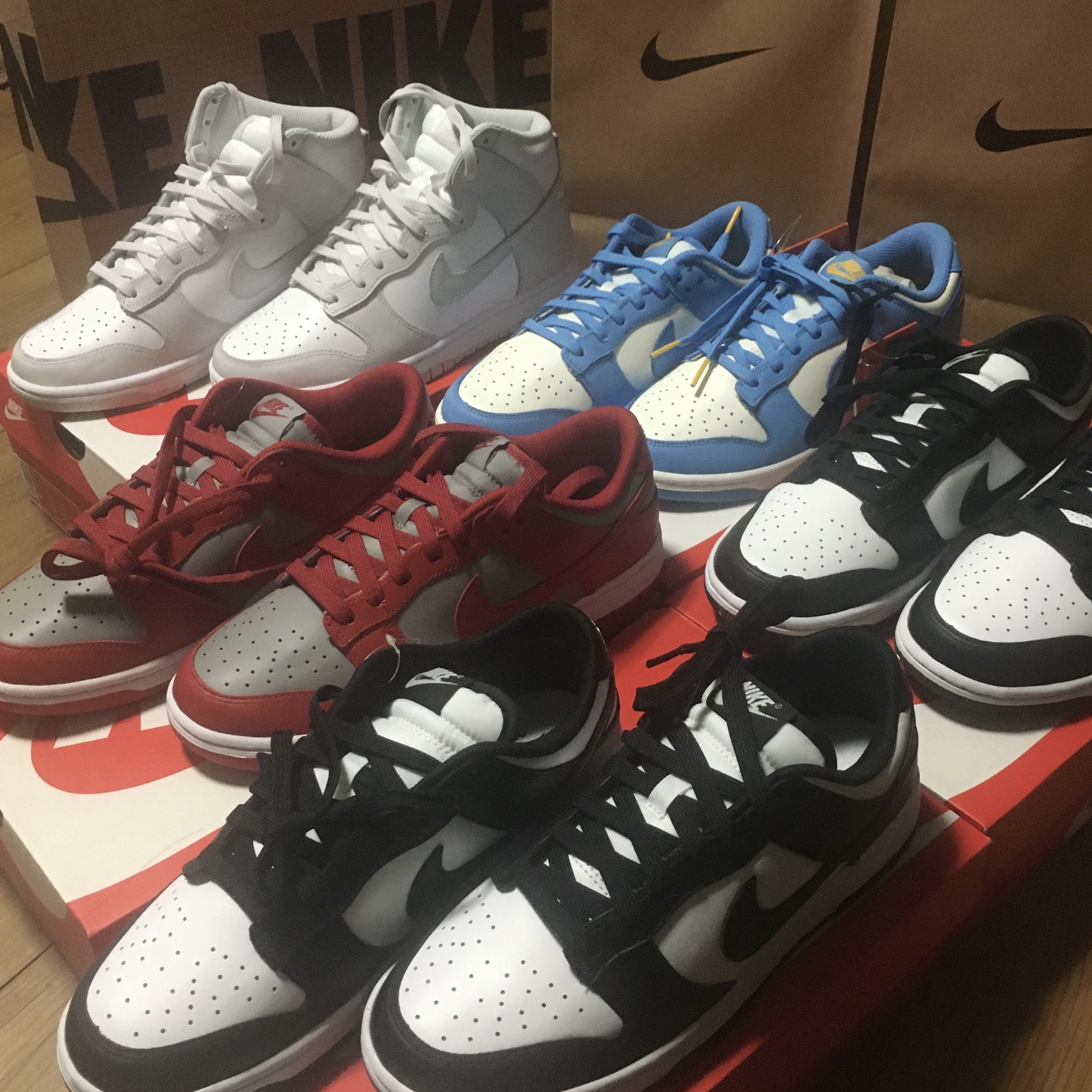 Nike Dunk Low Retro Black, Nike Dunk Low Retro Medium Grey 착용 스타일