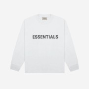 Essentials 3D Silicon Applique Boxy Long Sleeve T-Shirt White - 20SS