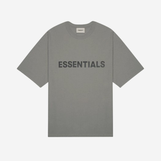 에센셜 3D 실리콘 아플리케 박시 티셔츠 그레이 플란넬/차콜 - 20SS