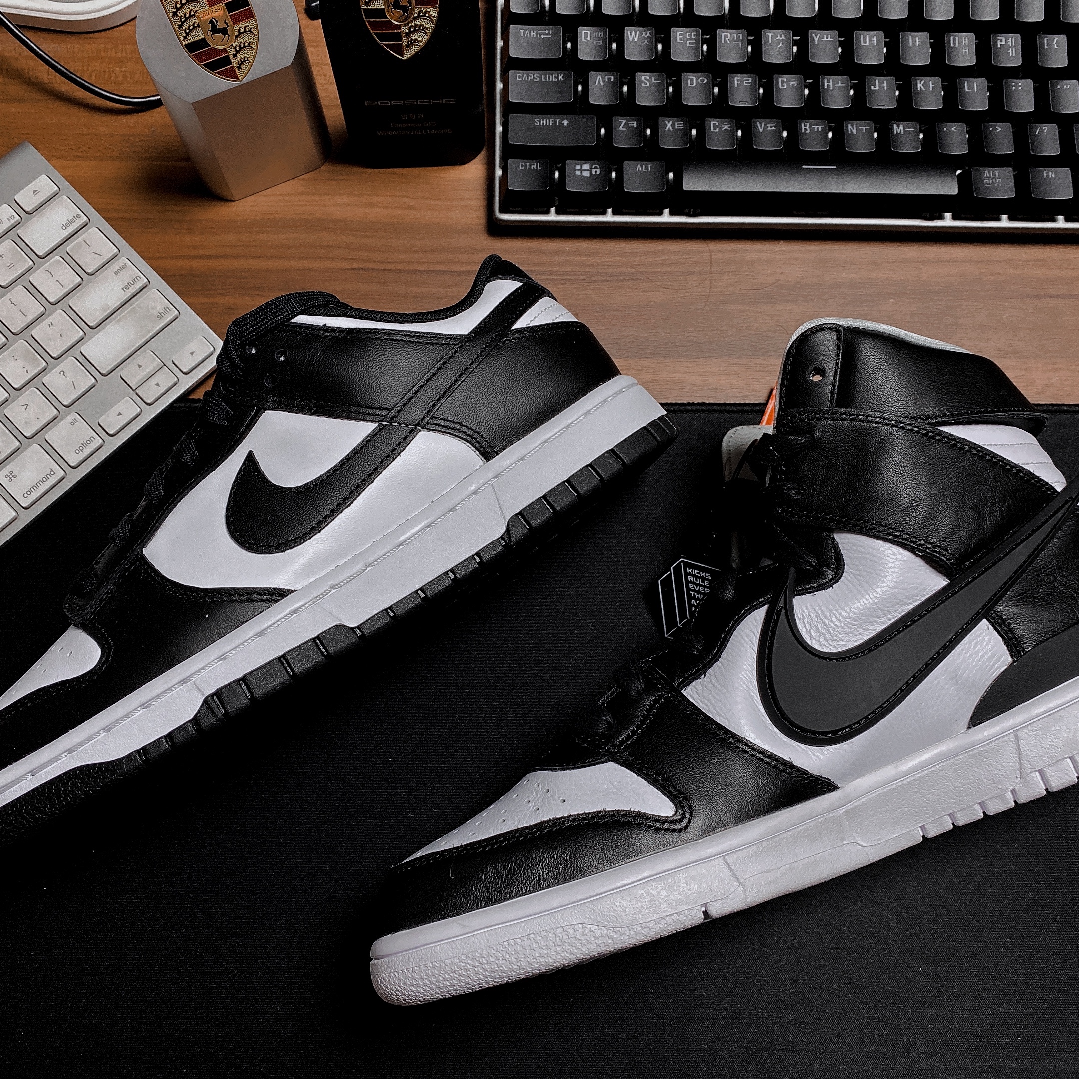 Nike x Ambush Dunk High Black, Nike Dunk Low Retro Black 착용 스타일