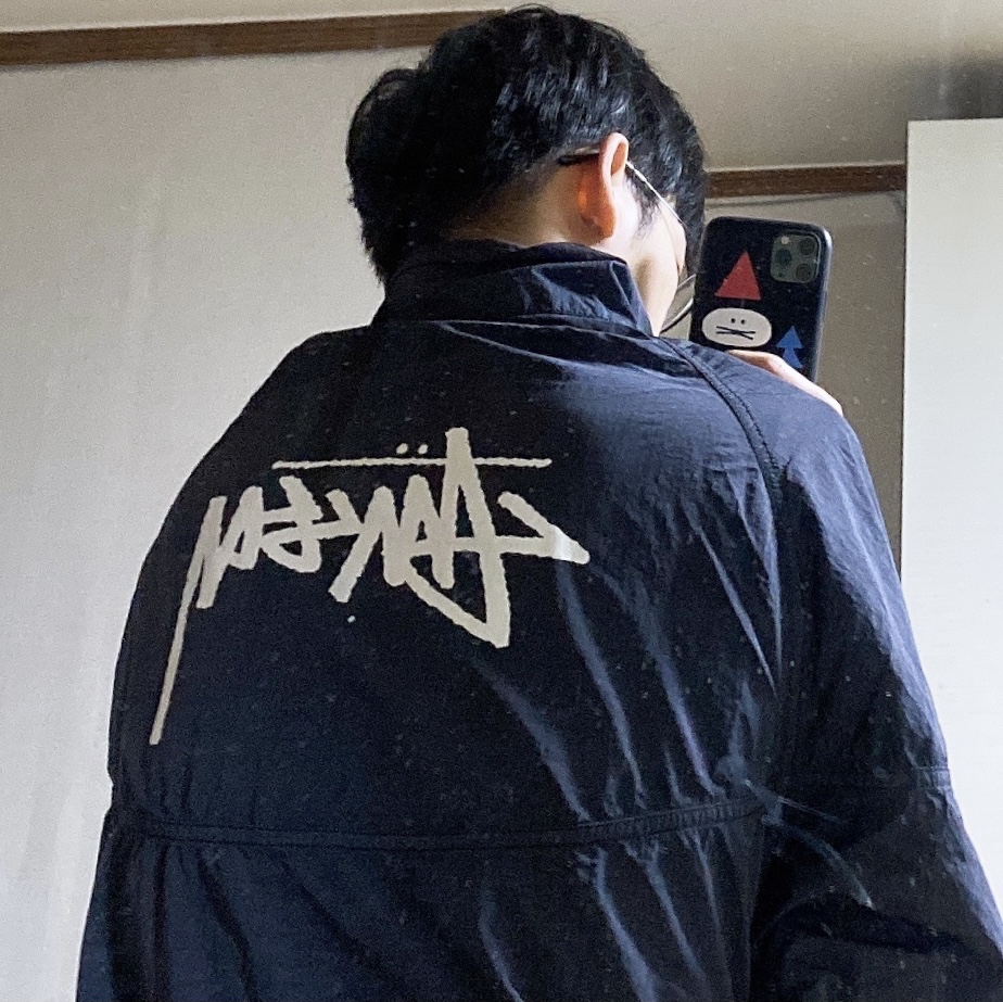 Nike x Stussy Windrunner Jacket Off Noir 착용 스타일