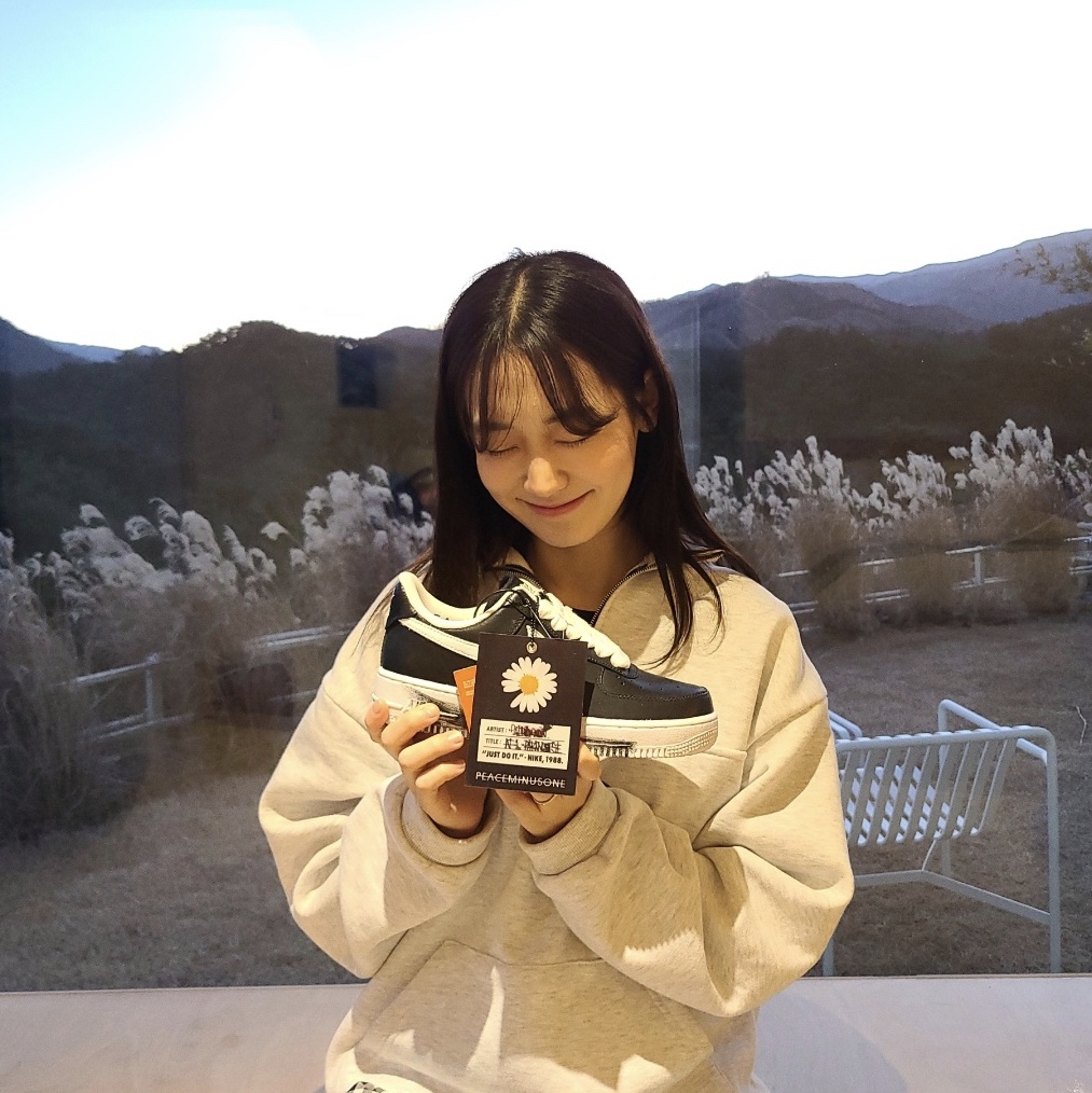 Nike x Peaceminusone Air Force 1 Low Para-Noise, IAB Studio Half Zip Pullover Light Gray 착용 스타일