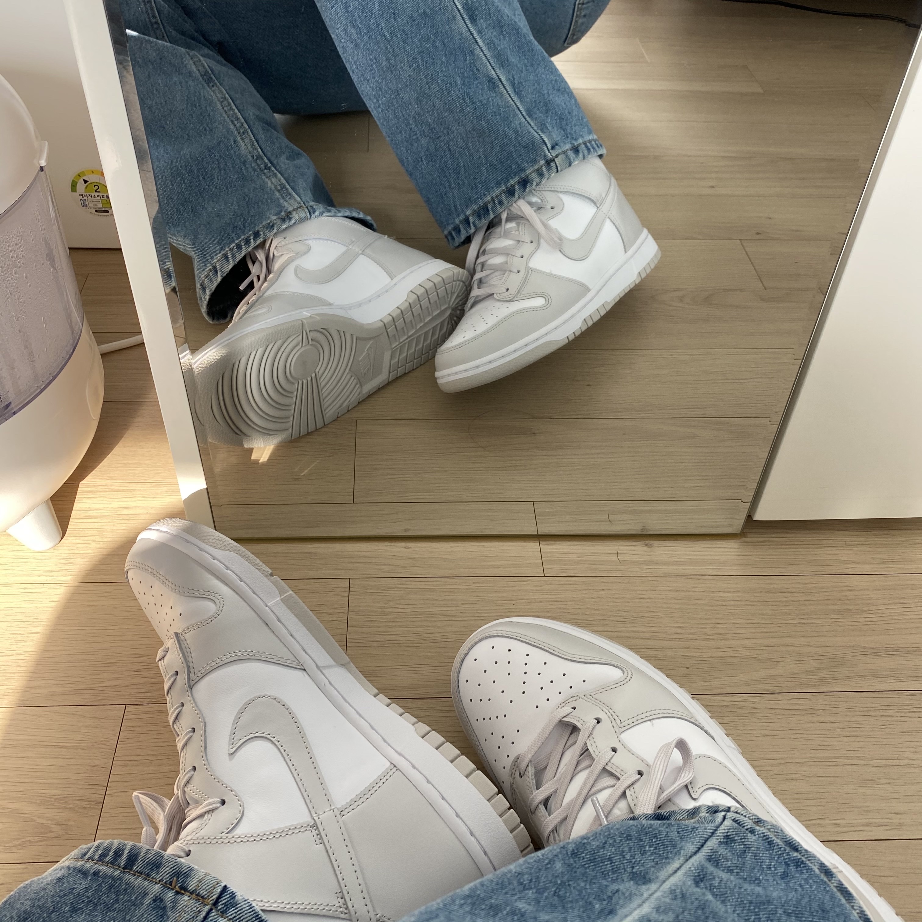 Nike Dunk High Retro Vast Grey 착용 스타일