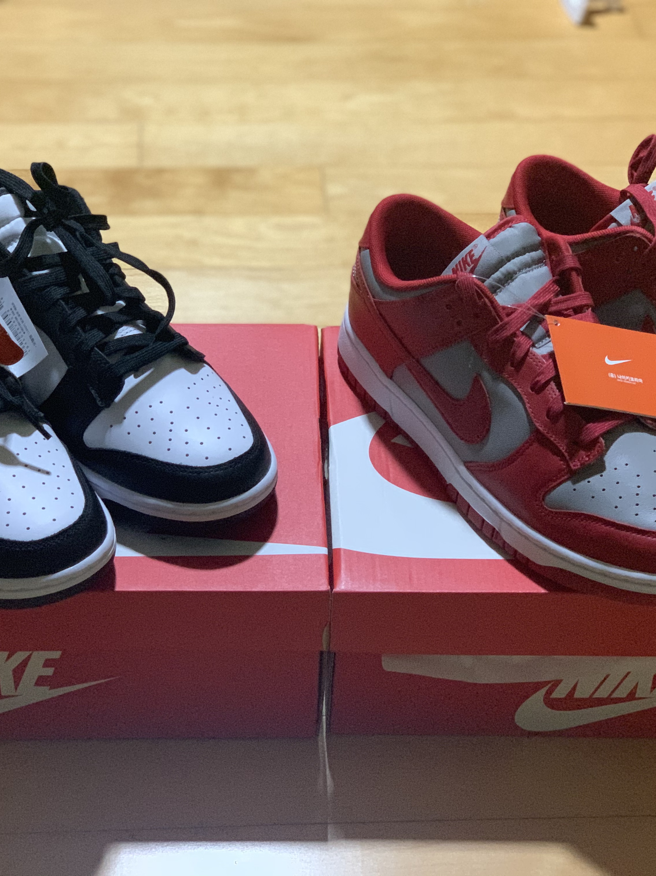 Nike Dunk Low Retro Black, Nike Dunk Low Retro Medium Grey 착용 스타일 - 1