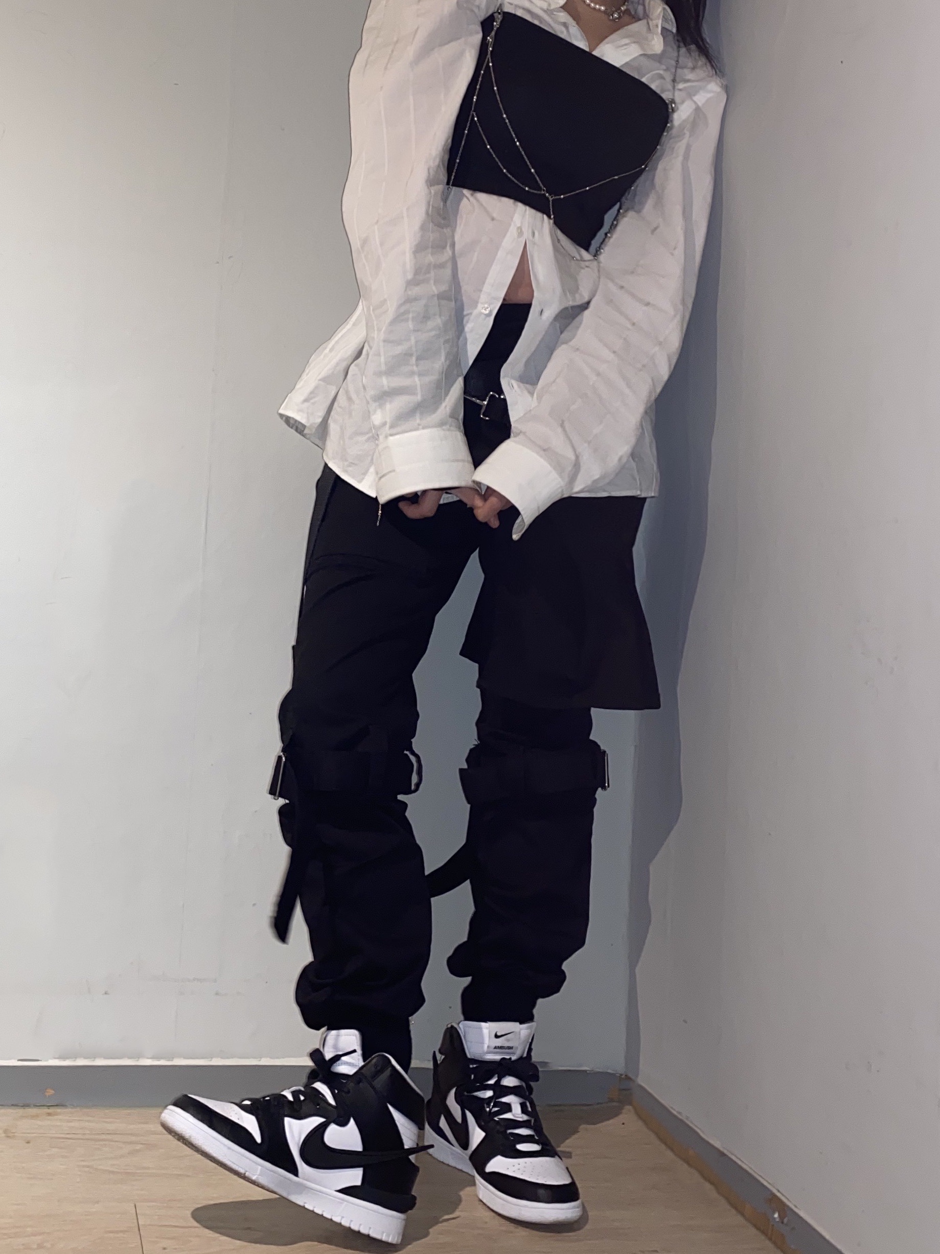 Nike x Ambush Dunk High Black 착용 스타일