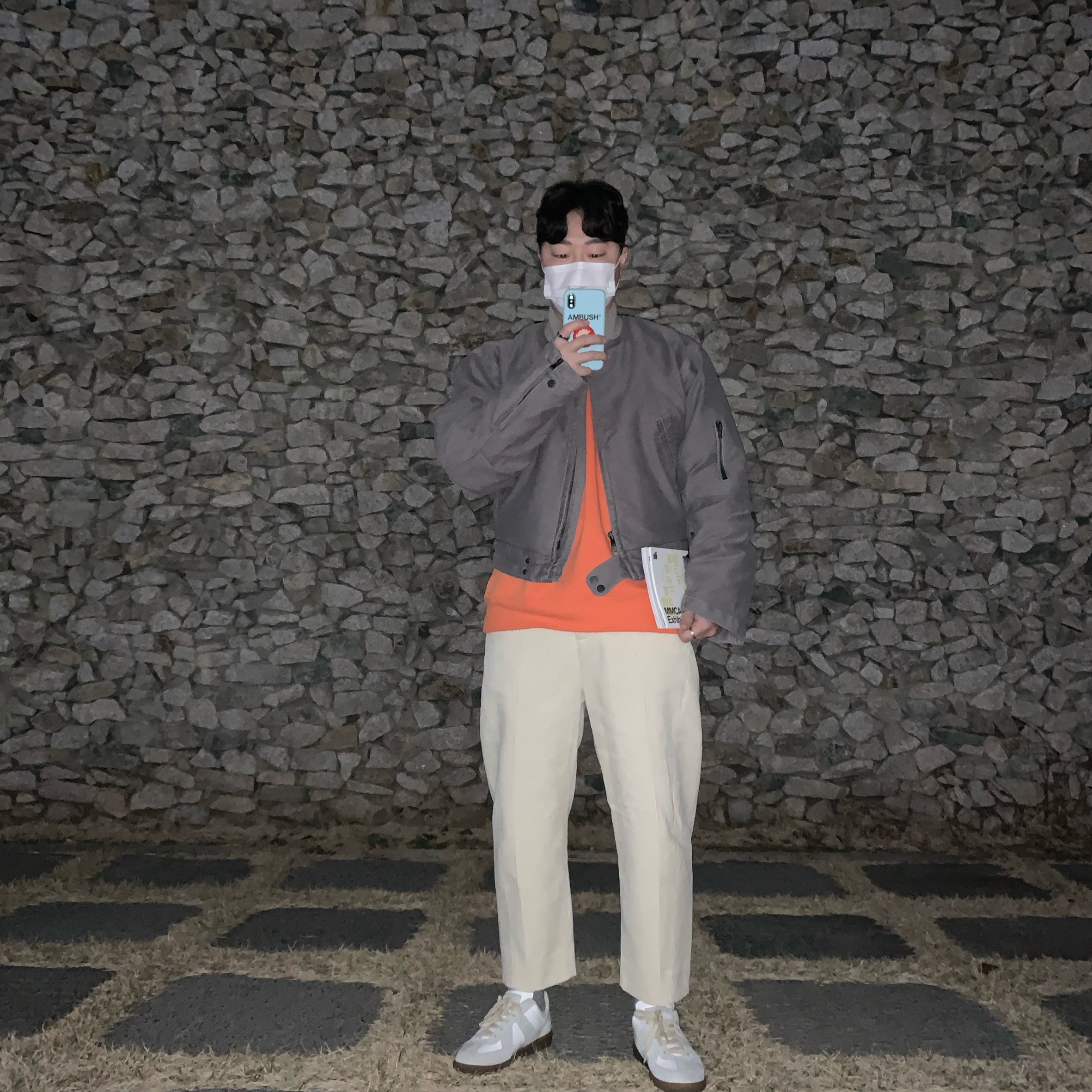 Maison Margiela Calfskin Replica Sneakers 착용 스타일 - 3
