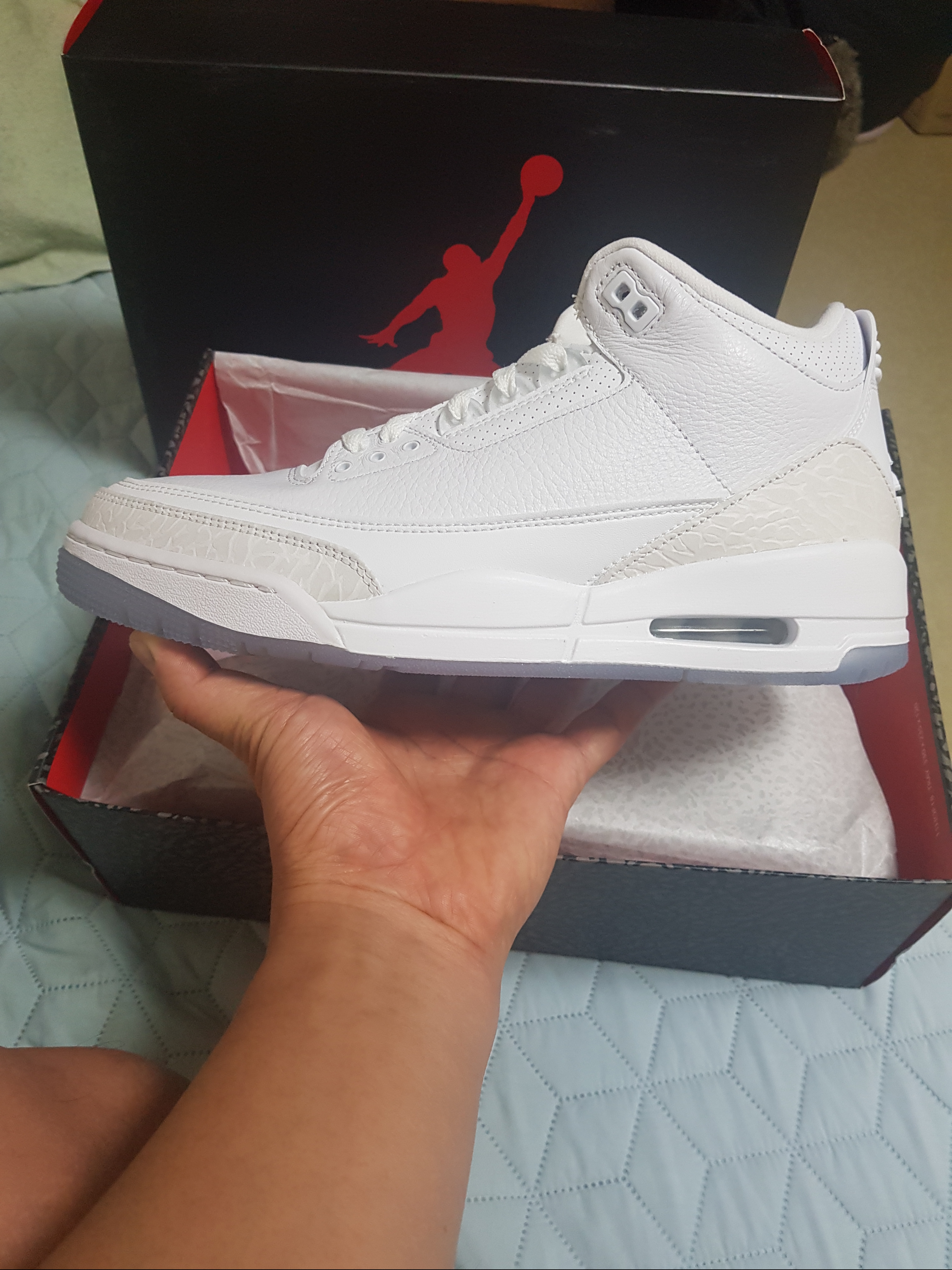 Jordan 3 Retro Pure White 2018 착용 스타일 - 1