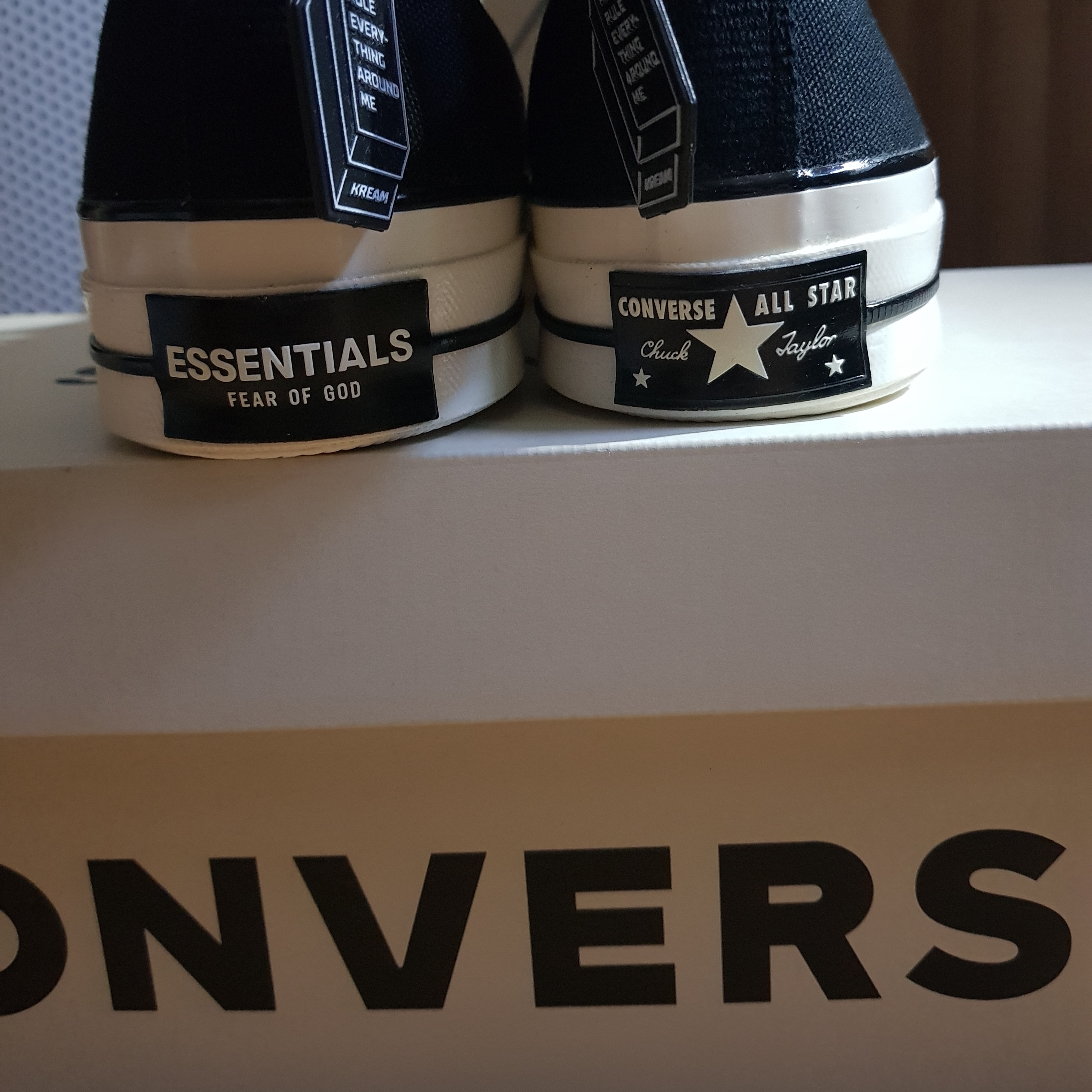 Converse x Fear of God Essentials Chuck 70 Hi Natural 2020, Converse x Fear of God Essentials Chuck 70 Hi Black 2020 착용 스타일 - 3