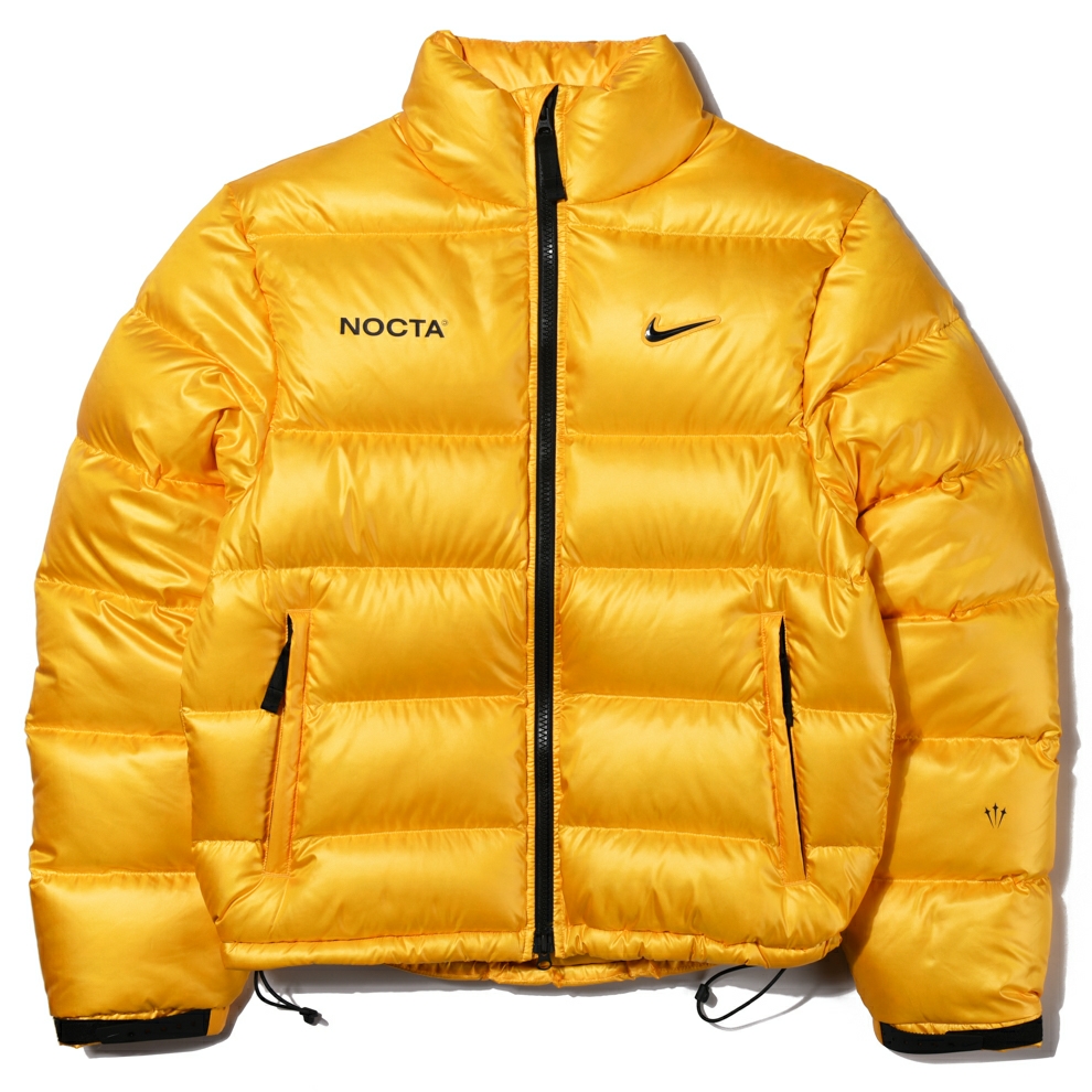 Nike x Drake Nocta Puffer Jacket University Gold - Asia 착용 스타일 - 1