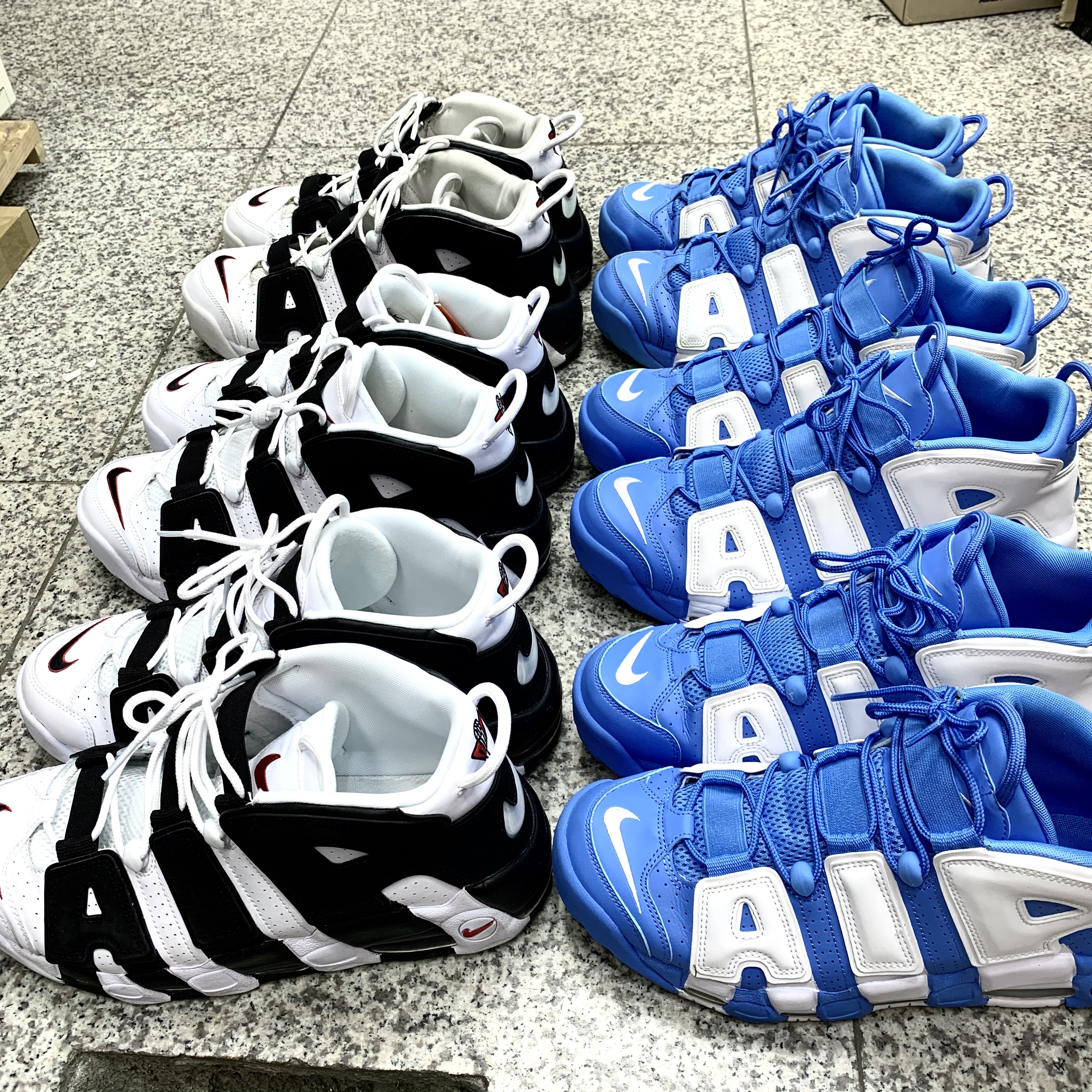 Nike Air More Uptempo Scottie Pippen, Nike Air More Uptempo University Blue 착용 스타일 - 1