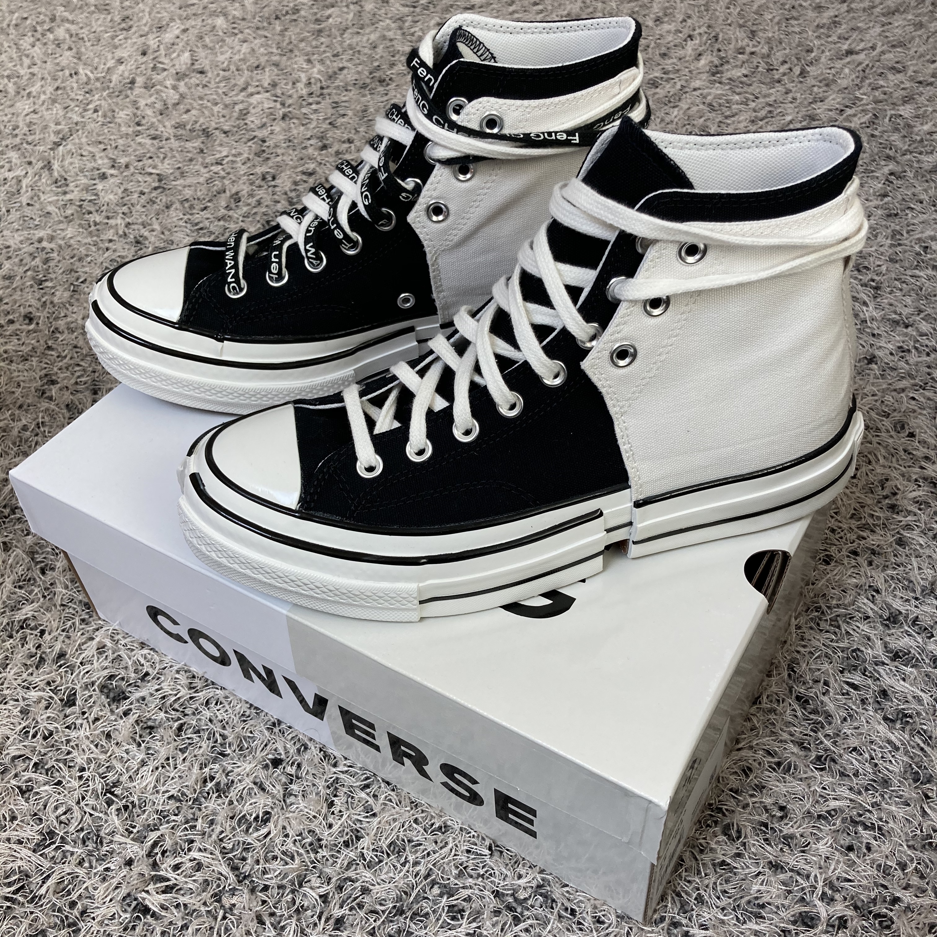 Converse x Feng Chen Wang Chuck 70 2-in-1 Natural Ivory Black 착용 스타일 - 4