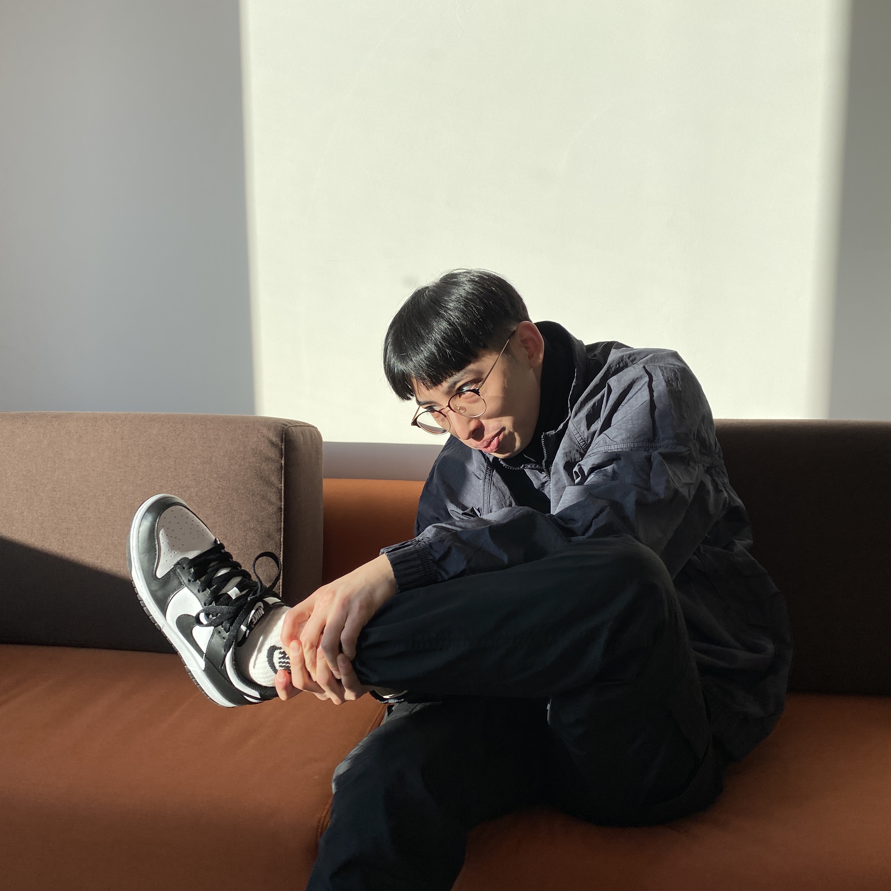 Nike x Stussy Windrunner Jacket Off Noir, (GS) Nike Dunk Low Black 착용 스타일 - 2