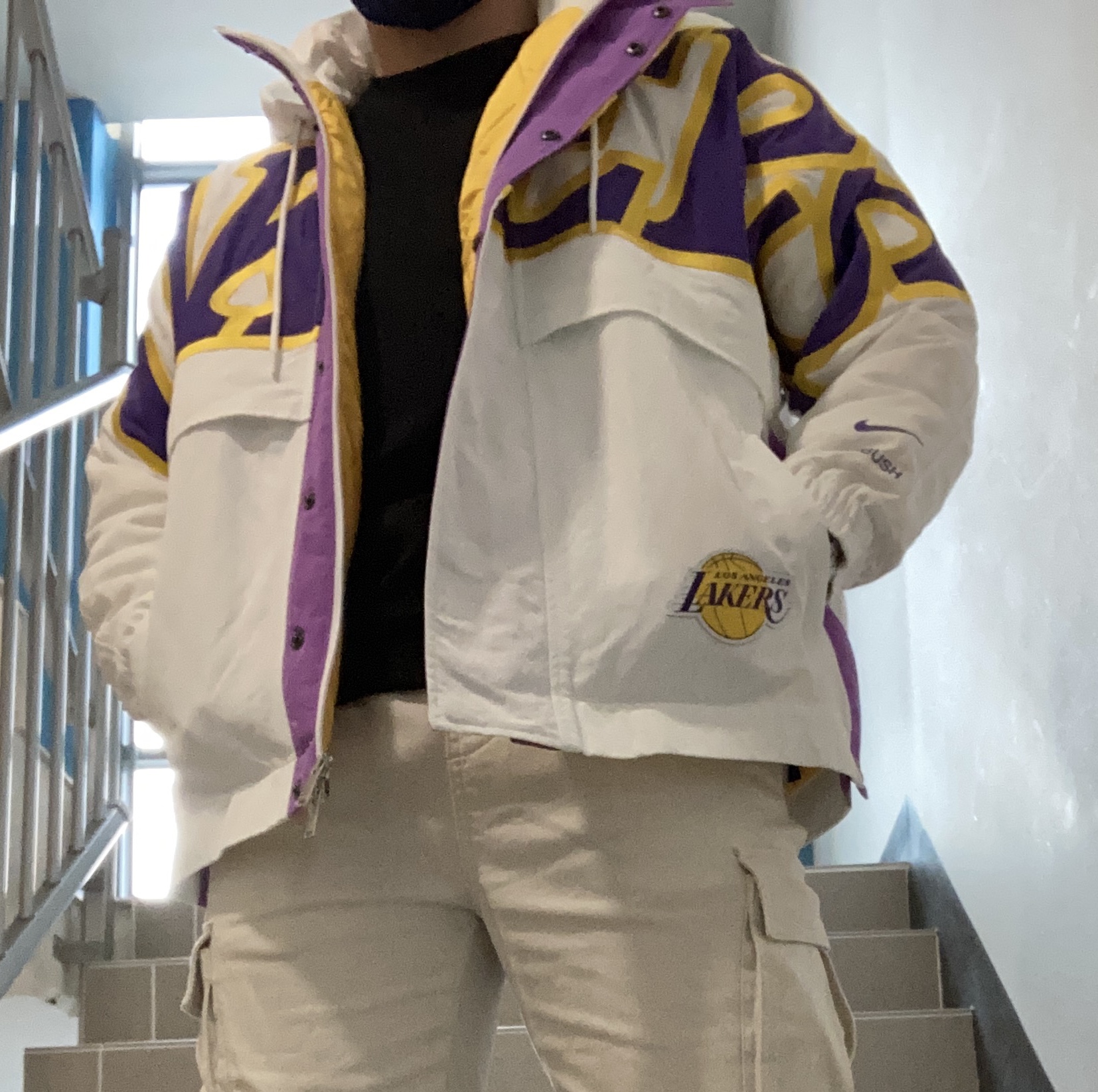 (W) Nike x Ambush NBA Collection Lakers Jacket - Asia 착용 스타일 - 4