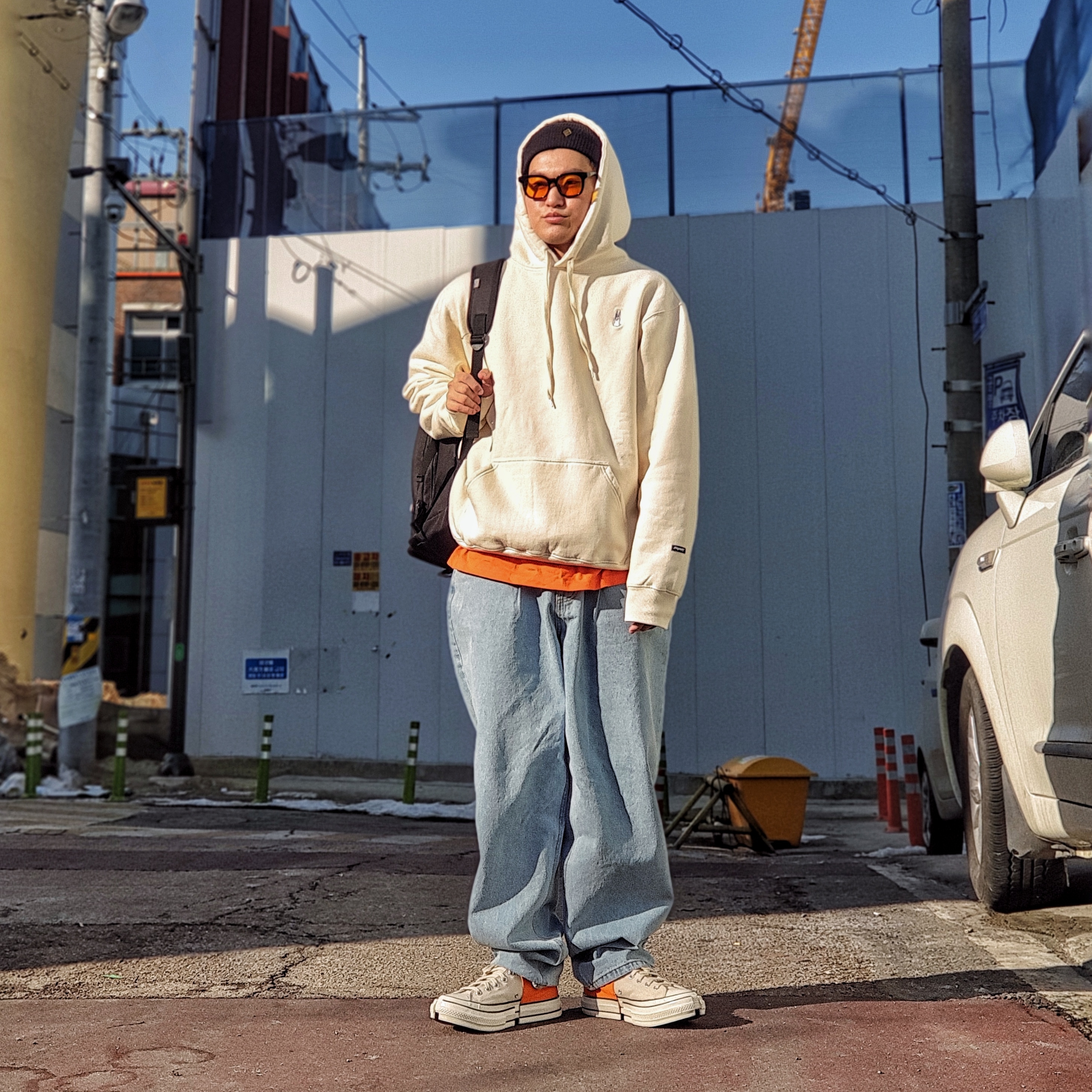 Converse x Feng Chen Wang Chuck 70 2-in-1 Persimmon Orange 착용 스타일