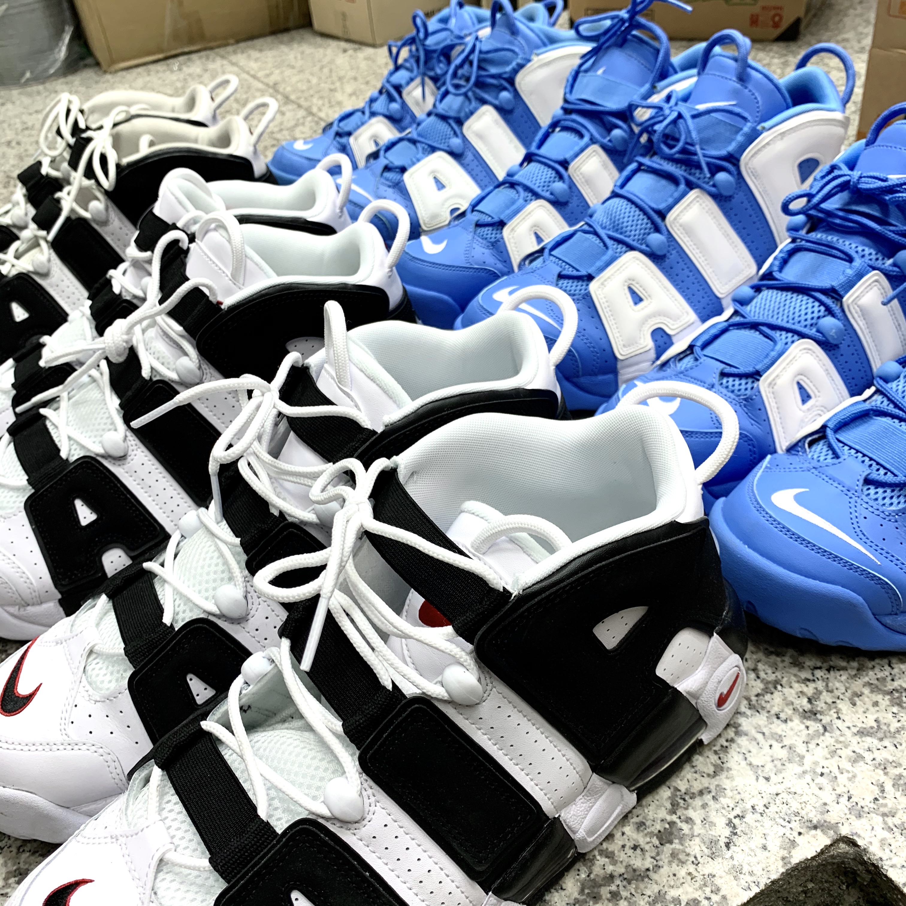 Nike Air More Uptempo Scottie Pippen, Nike Air More Uptempo University Blue 착용 스타일 - 2