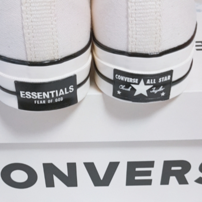 Converse x Fear of God Essentials Chuck 70 Hi Natural 2020, Converse x Fear of God Essentials Chuck 70 Hi Black 2020 착용 스타일 - 2
