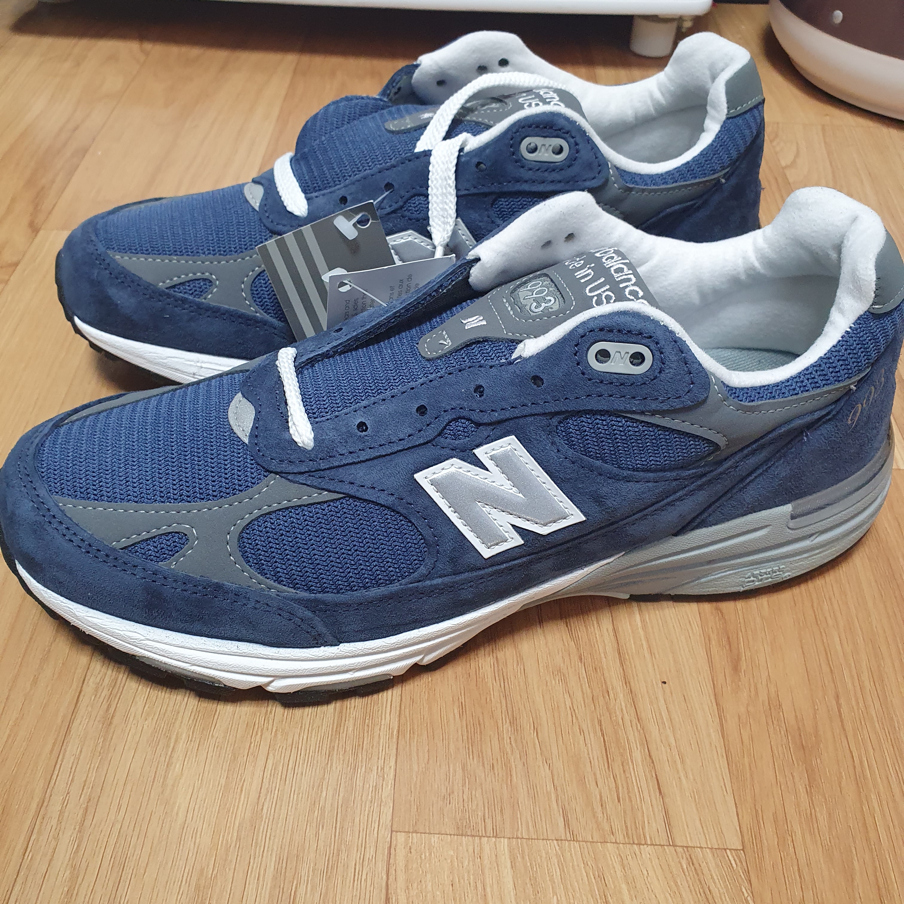 New Balance 993 Made in USA Vintage Indigo - D Standard 착용 스타일