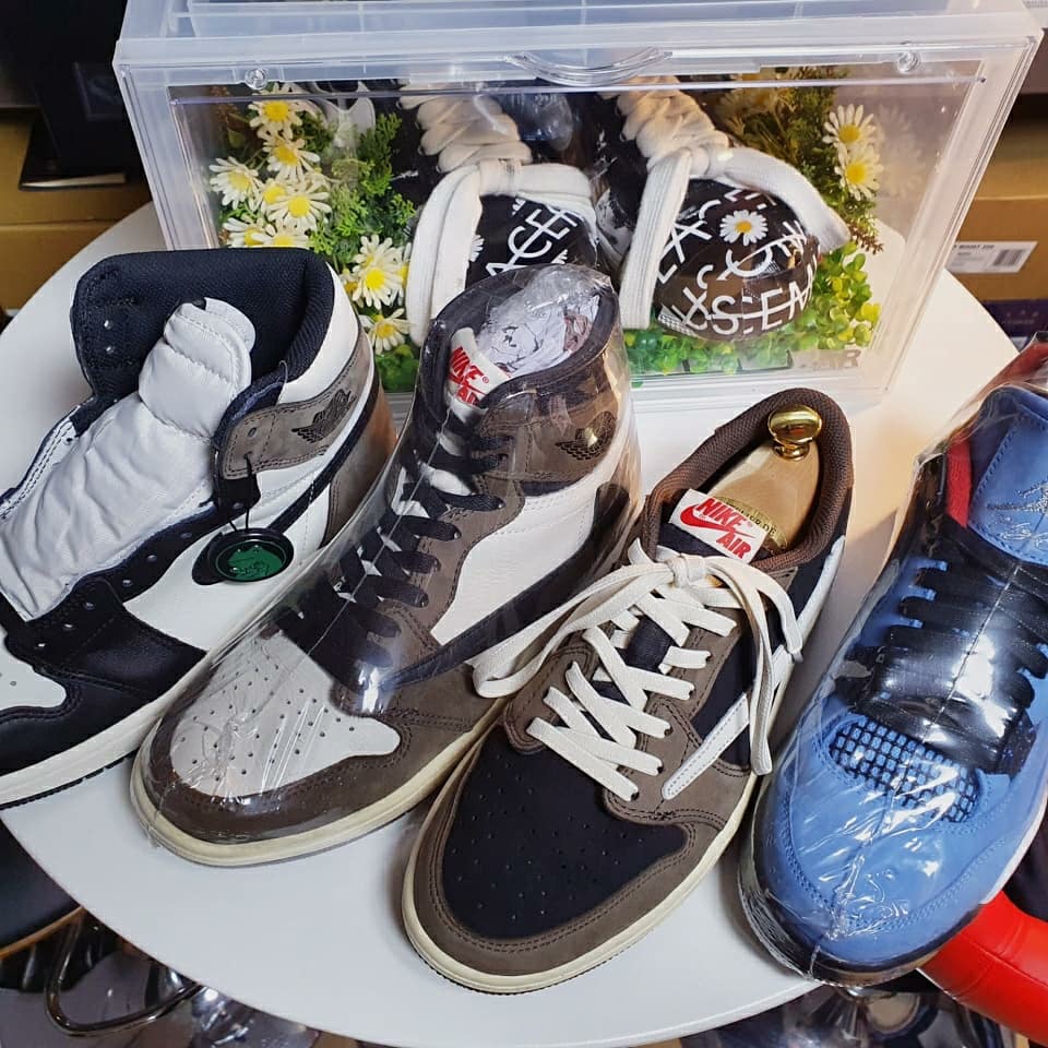 Jordan 1 x Travis Scott Retro High OG SP Mocha, Jordan 1 x Travis Scott Retro Low OG SP Mocha 착용 스타일 - 1