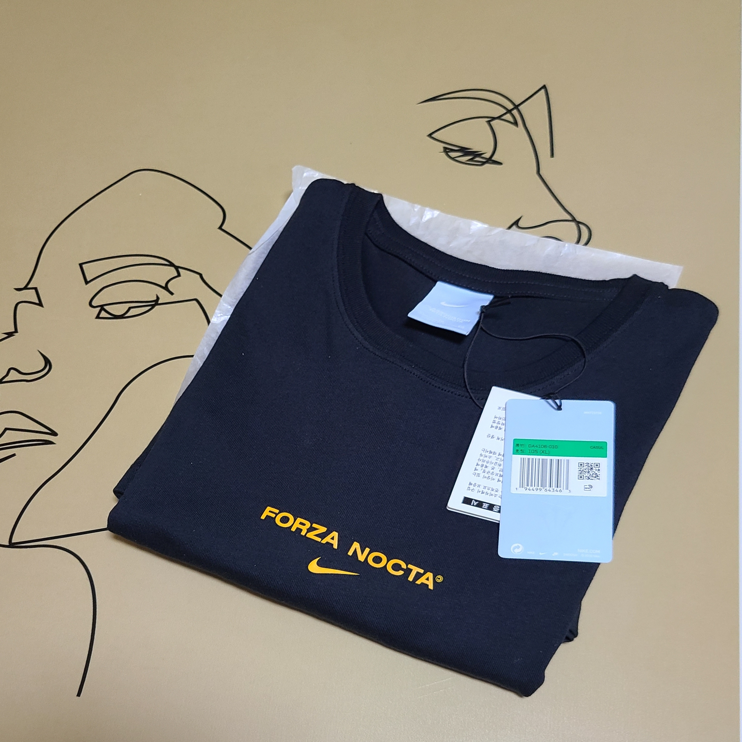 Nike x Drake Nocta Essential T-Shirt Black - Asia 착용 스타일