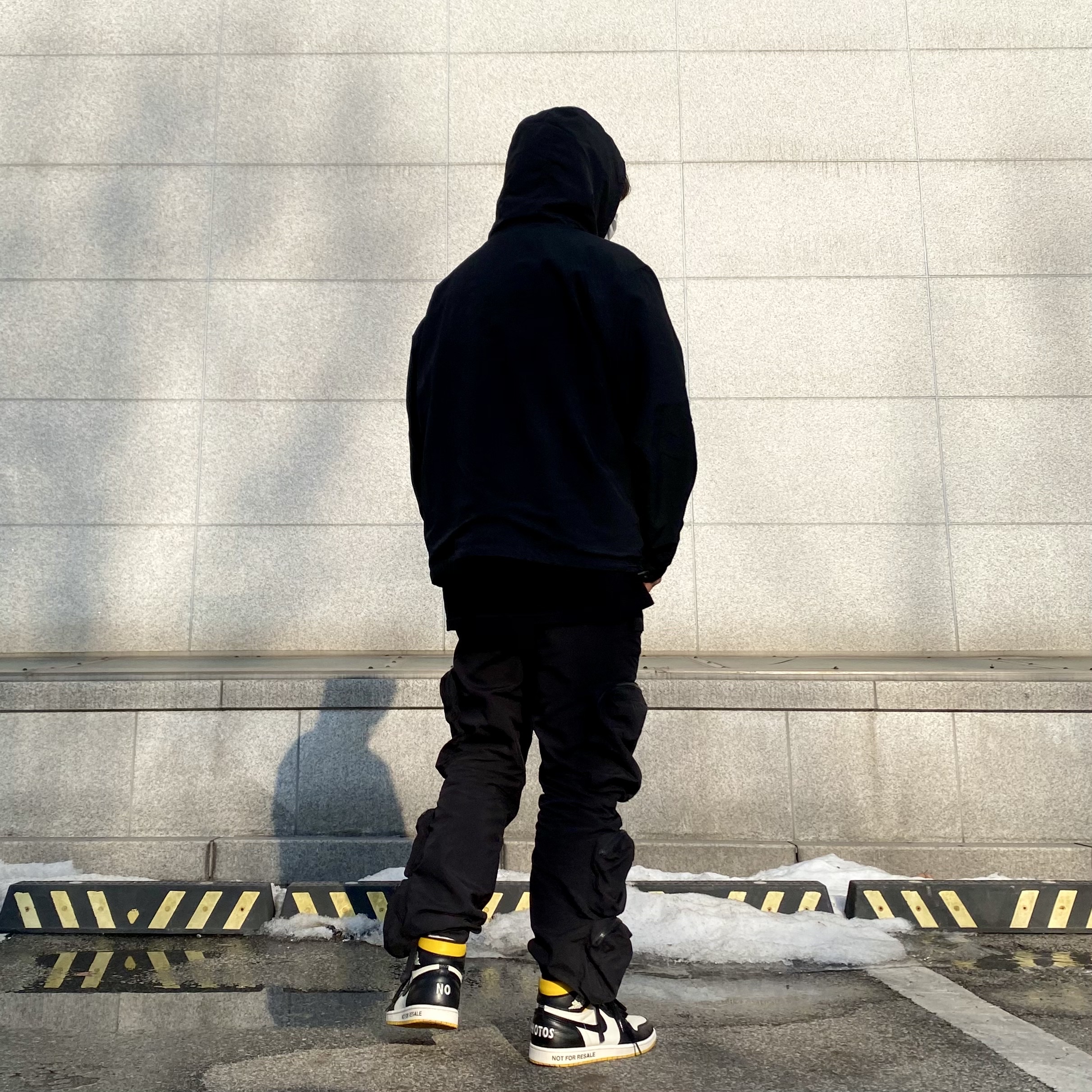Jordan 1 Retro High Not for Resale Varsity Maize, Supreme x Nike Jewel Reversible Ripstop Anorak Black - 20FW 착용 스타일 - 2
