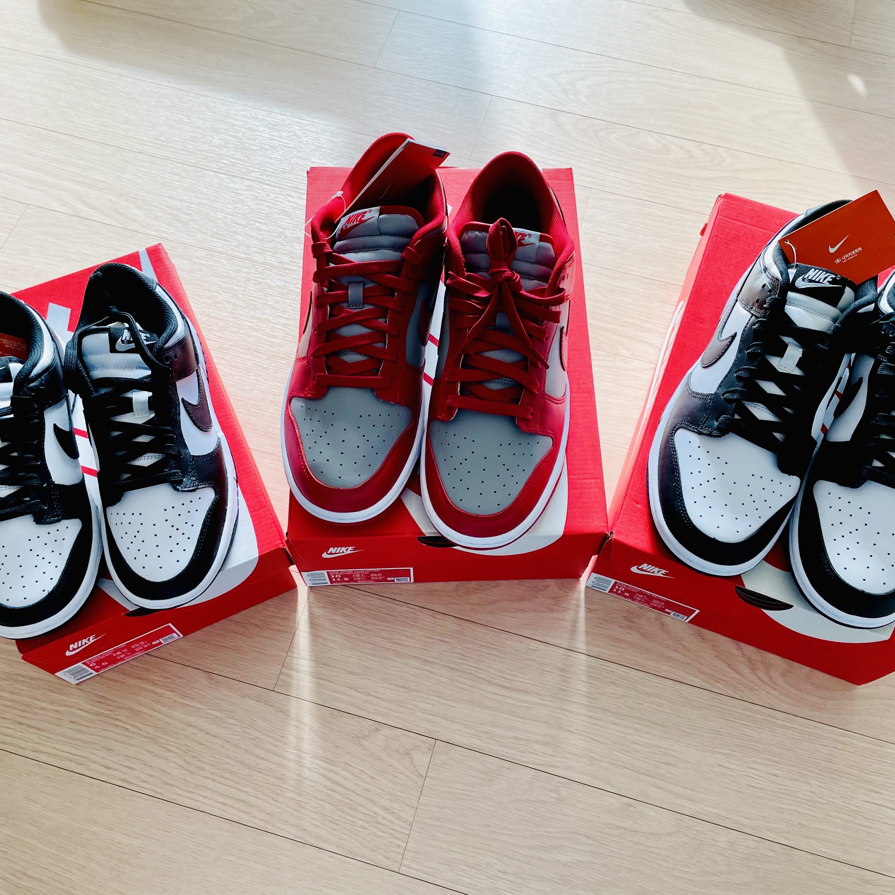 Nike Dunk Low Retro Black, Nike Dunk Low Retro Medium Grey 착용 스타일