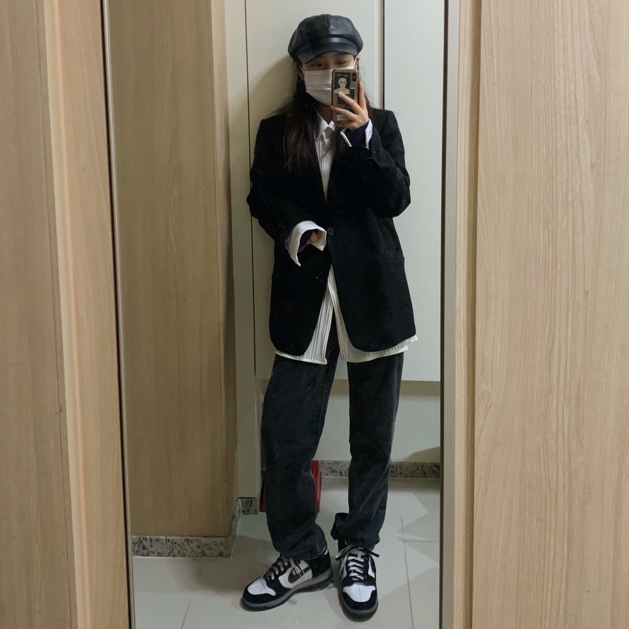 Nike x Slam Jam Dunk High SP Clear Black 착용 스타일