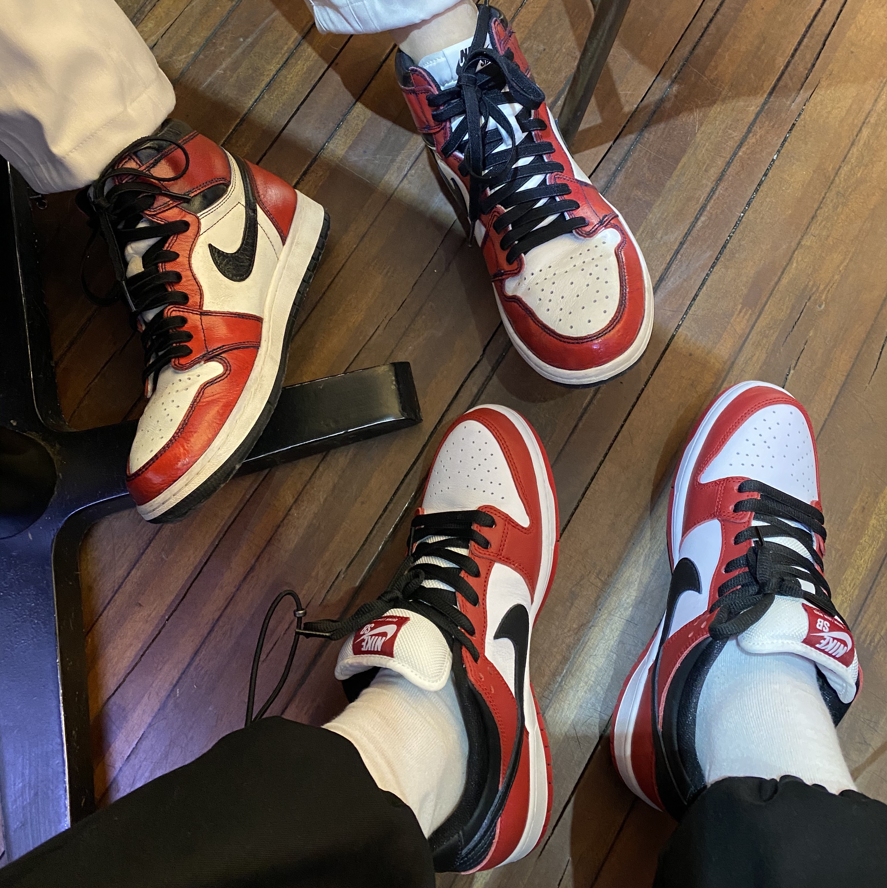 Jordan 1 Retro High OG Defiant SB LA to Chicago, Nike SB Dunk Low Pro Chicago 착용 스타일