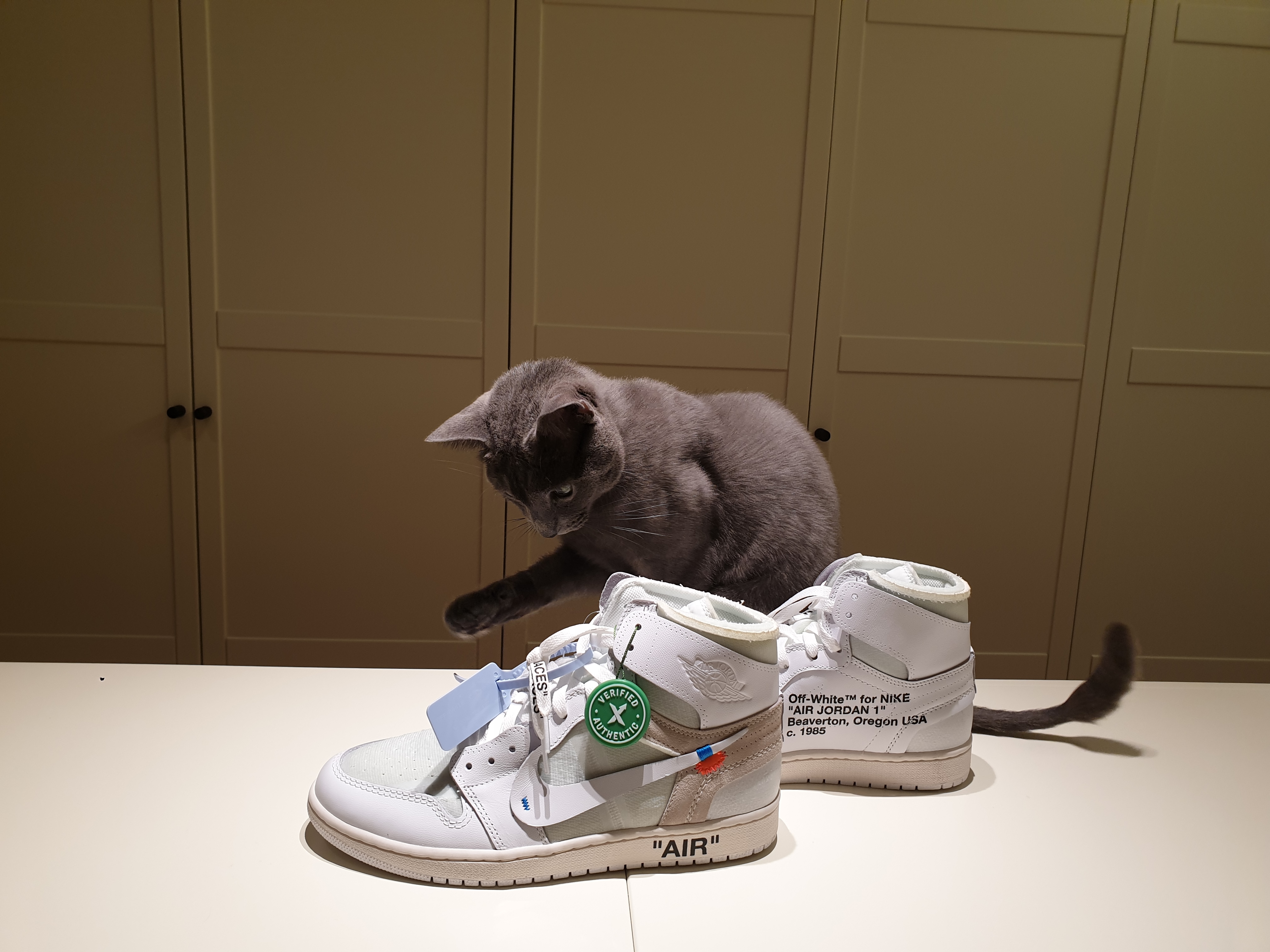 Jordan 1 x Off-White Retro High White 착용 스타일