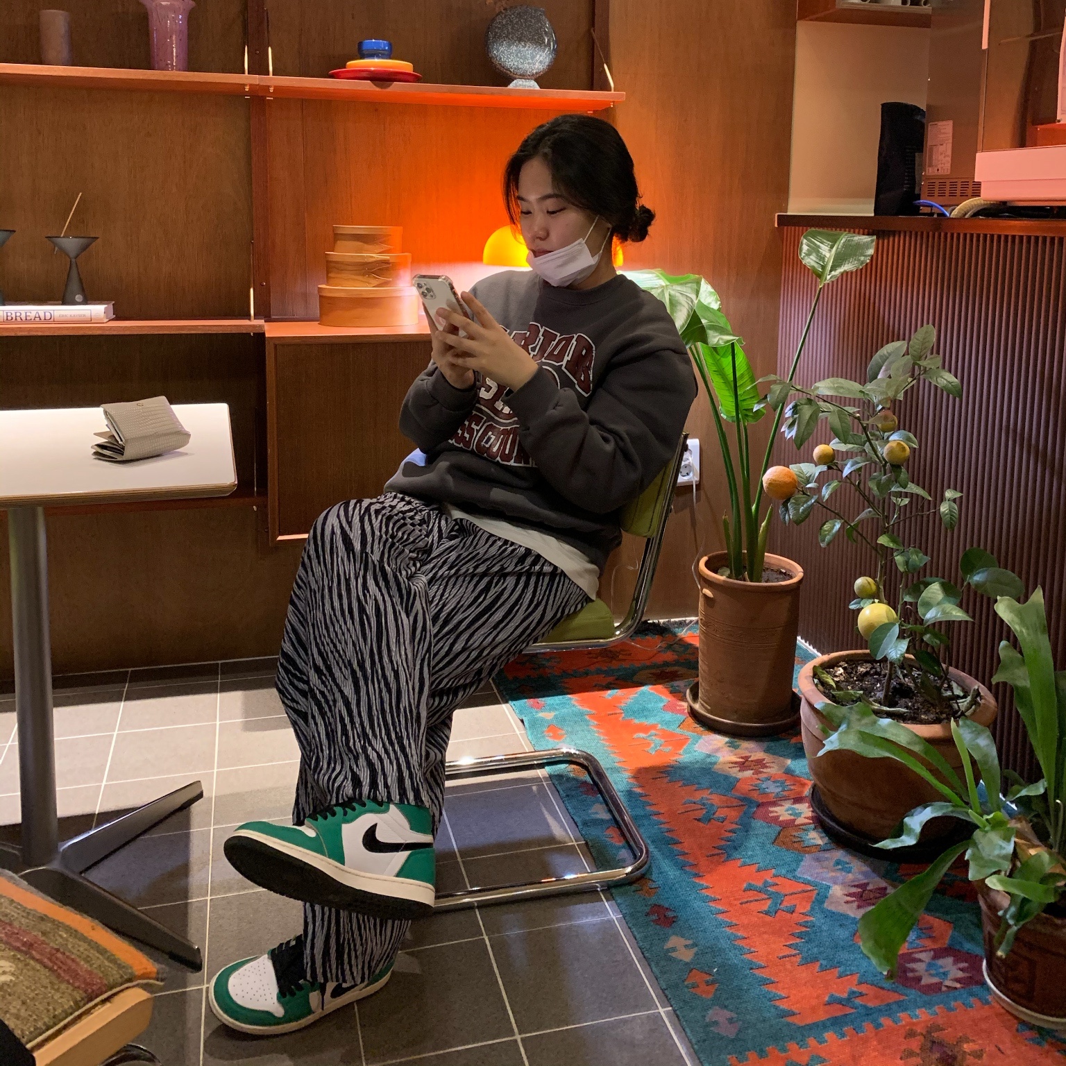(W) Jordan 1 Retro High OG Lucky Green 착용 스타일