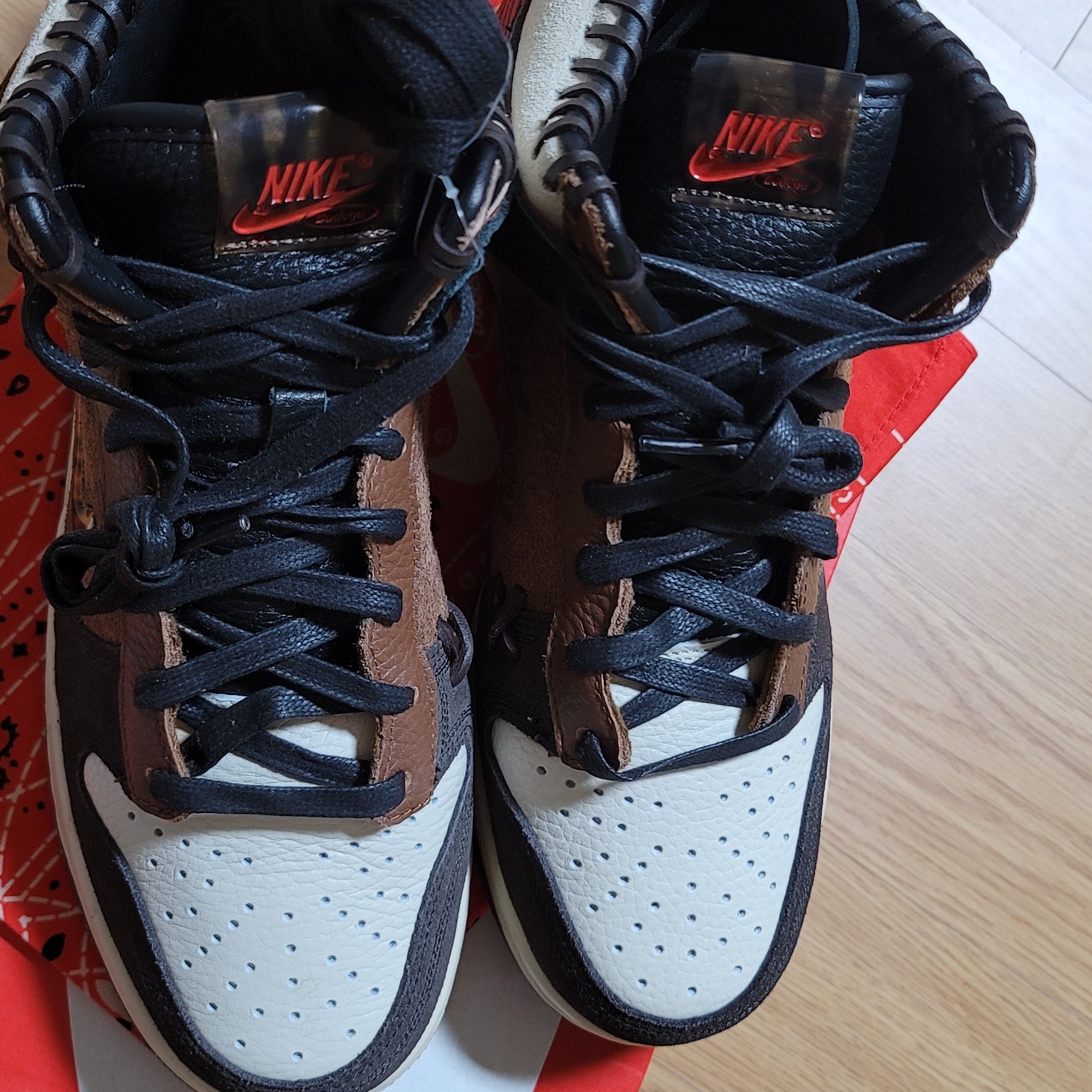 Nike x Bodega Dunk High Legend 착용 스타일 - 1
