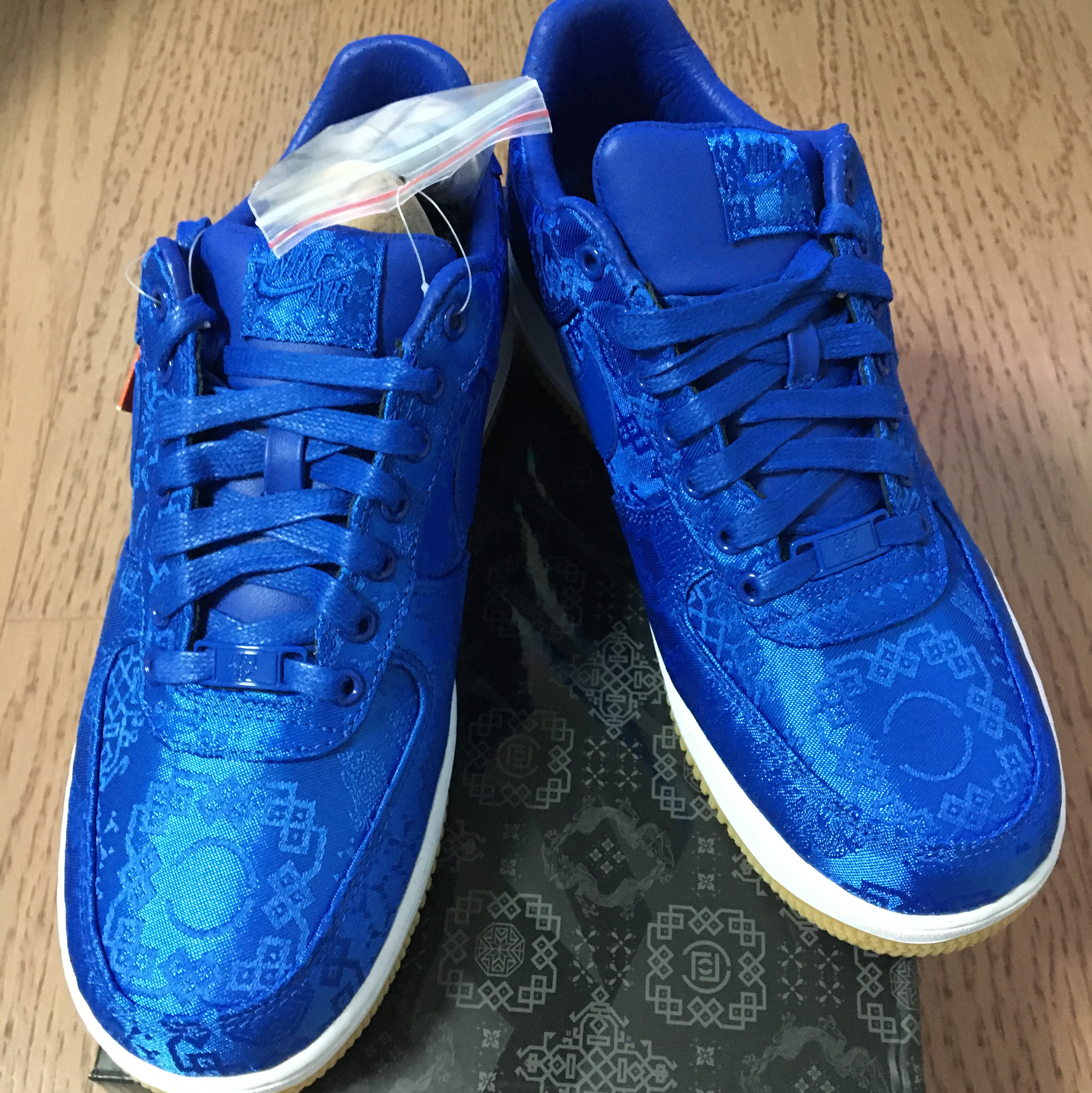 Nike x Clot Air Force 1 Low Blue Silk 착용 스타일